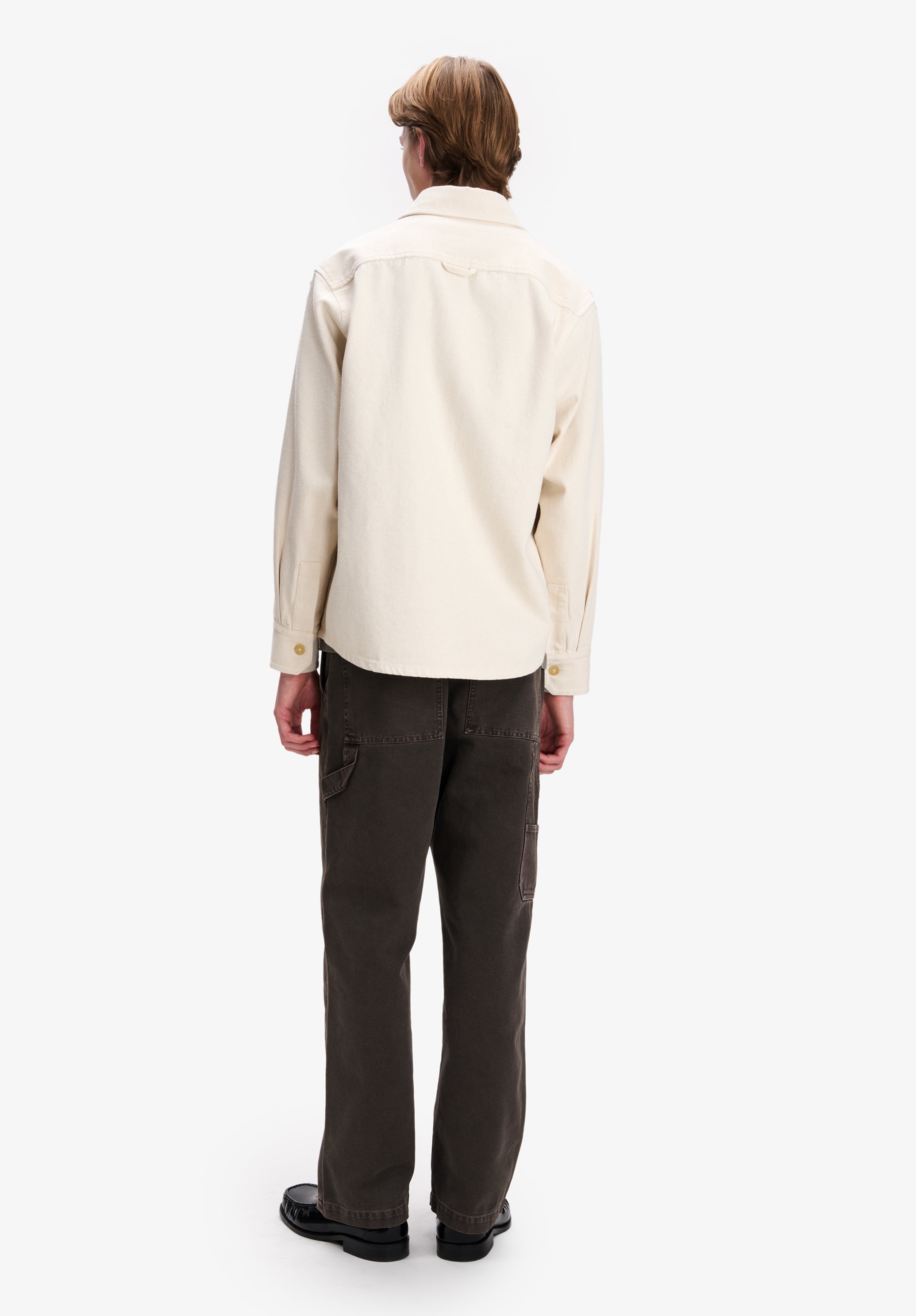 Loose off-white denim overshirt - 2