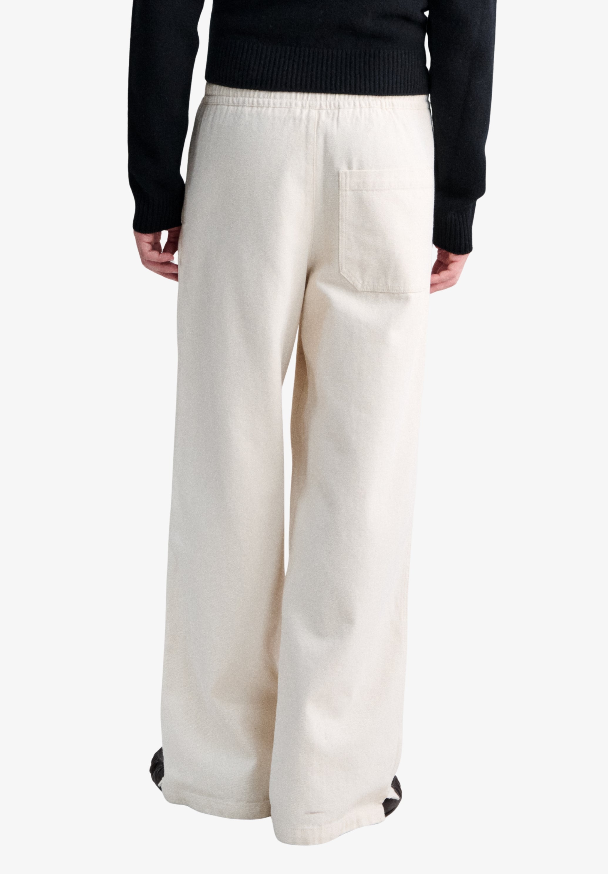 Cremeweiße Workwear-Hose