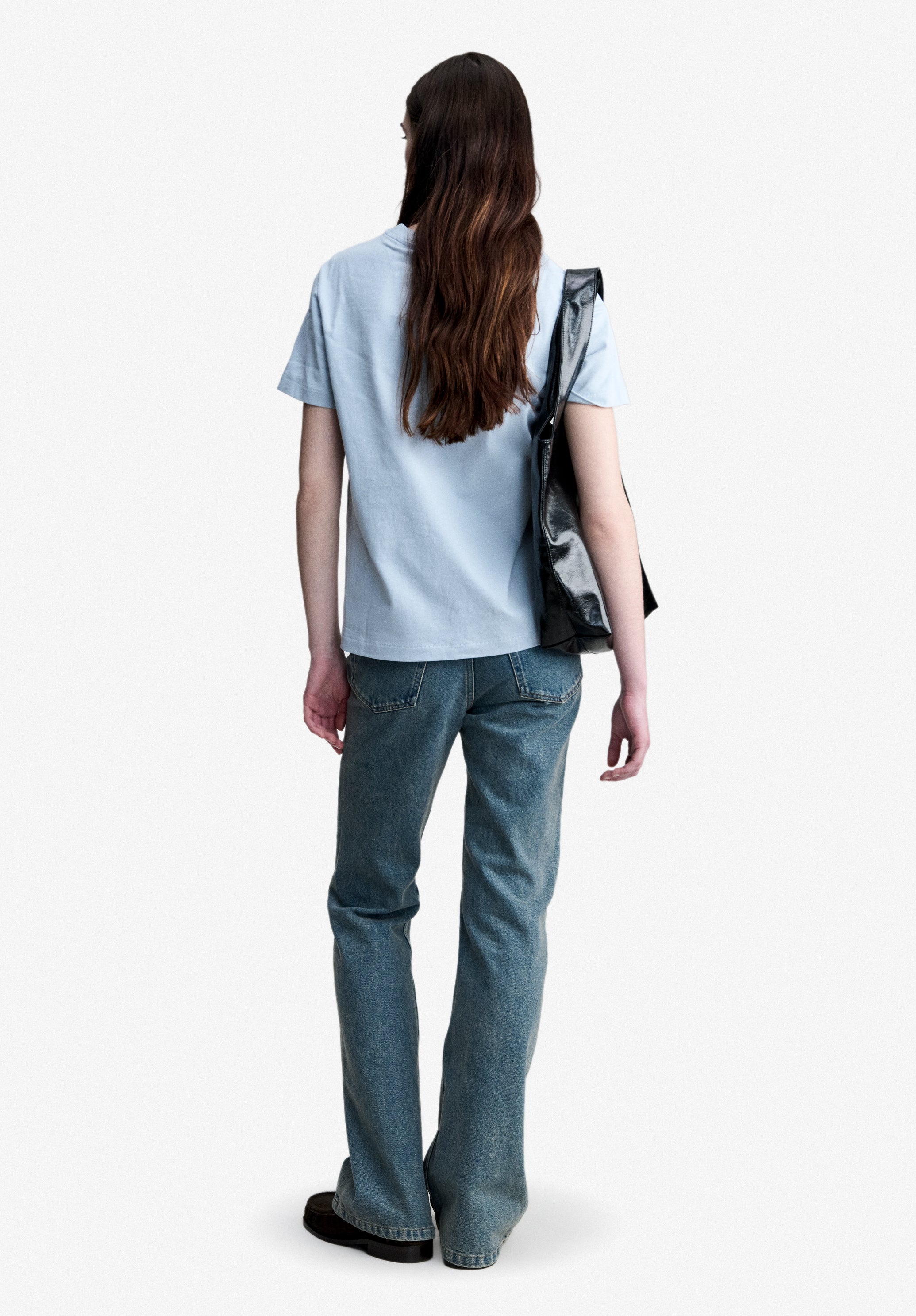 Grey-blue T-shirt with A.P.C. Rue Madame logo - 2