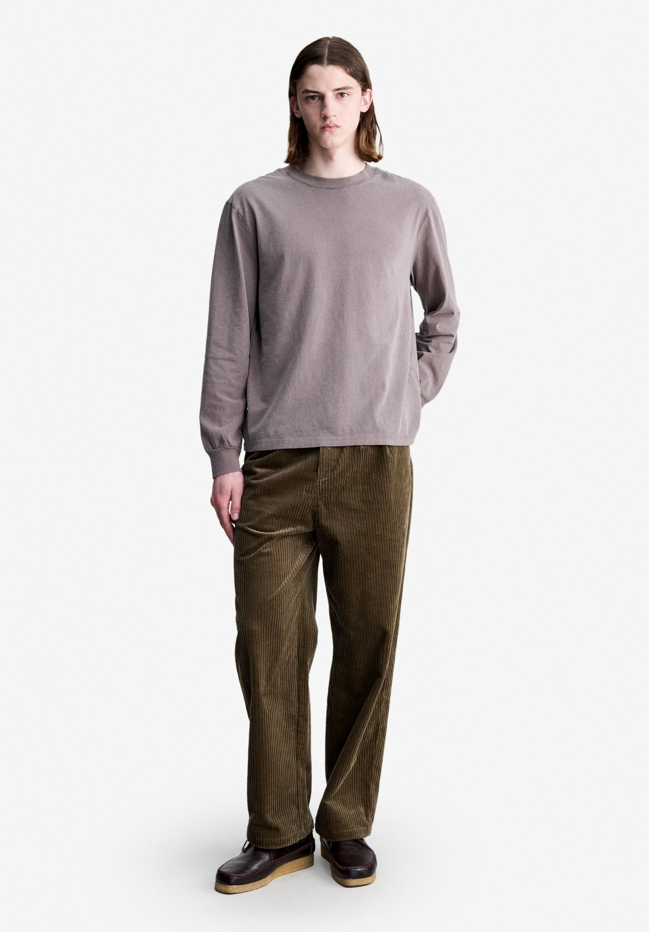 Hazelnut brown long-sleeved A.P.C. Winter 26 T-shirt - 1