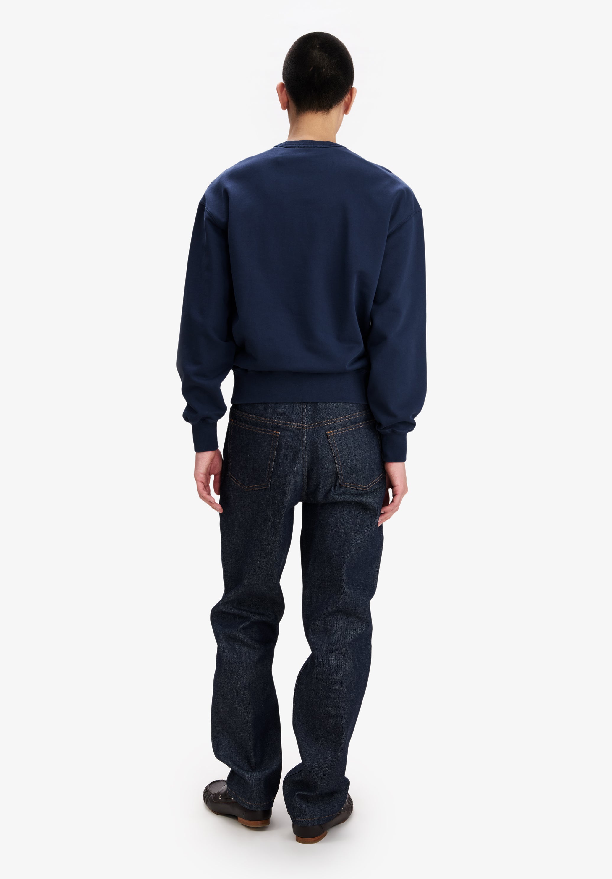 Navy blue sweatshirt with vintage-effect A.P.C. logo - 2