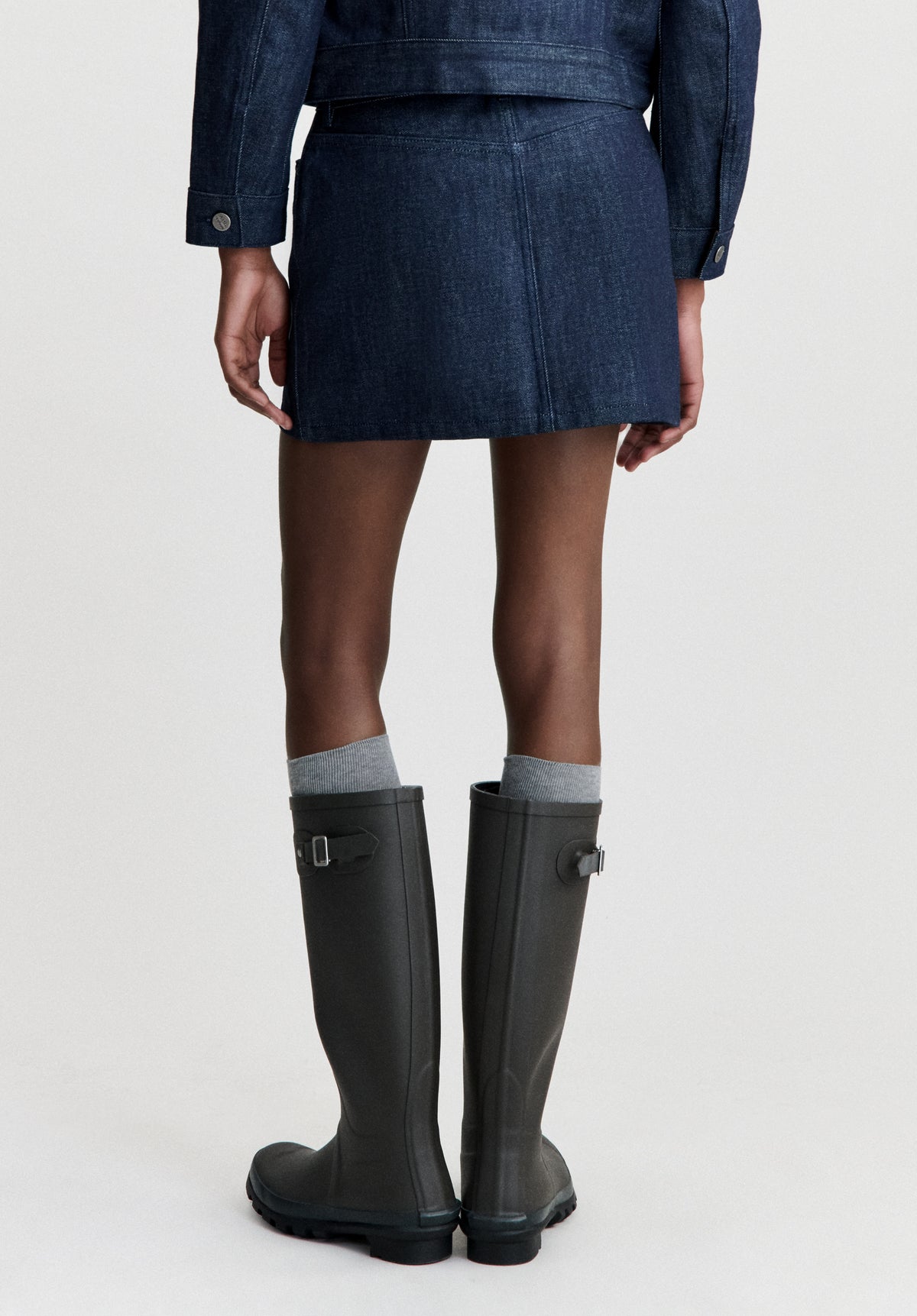 Denim mini-skirt A.P.C X Barbour - 4
