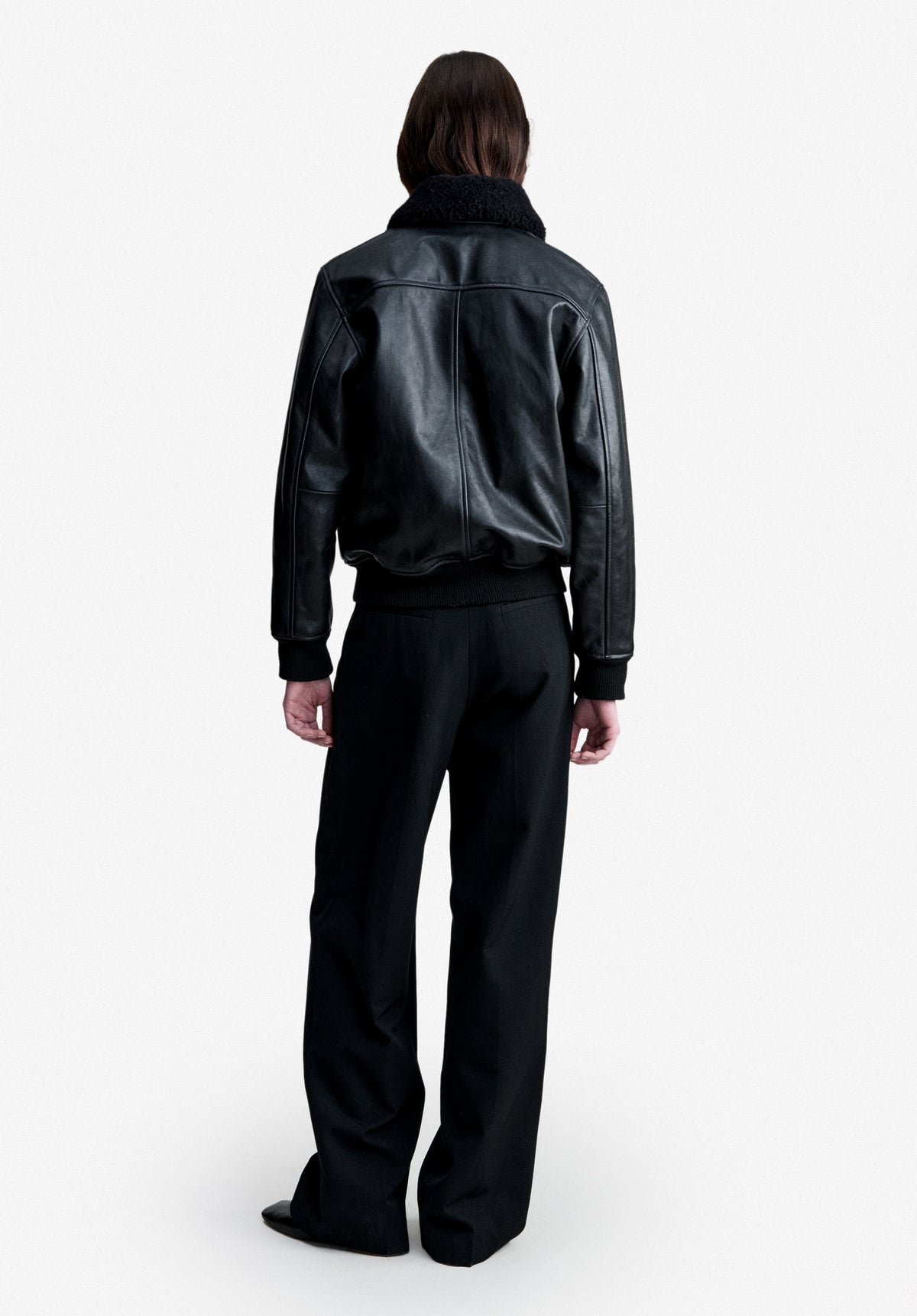 Loose-fit black cotton trousers - 2