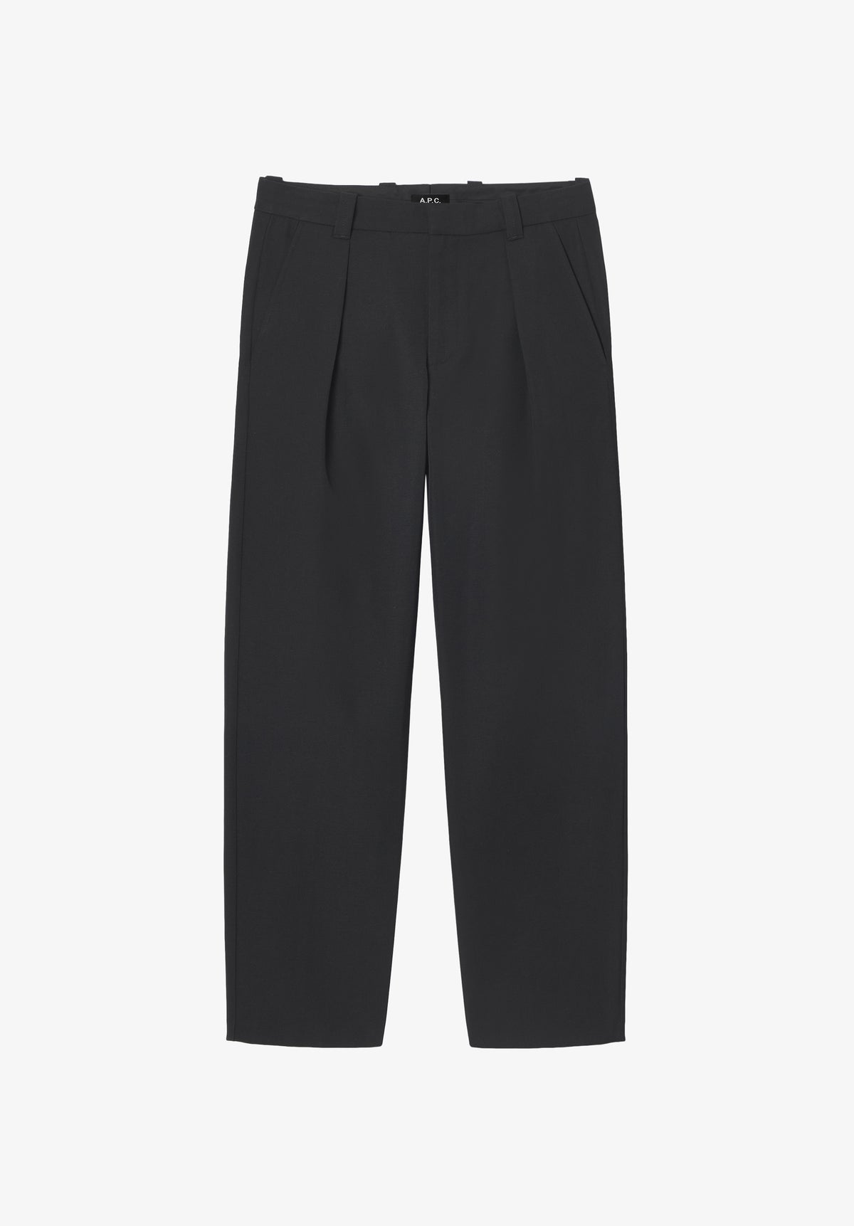 Loose-fit black cotton barrel trousers - 0