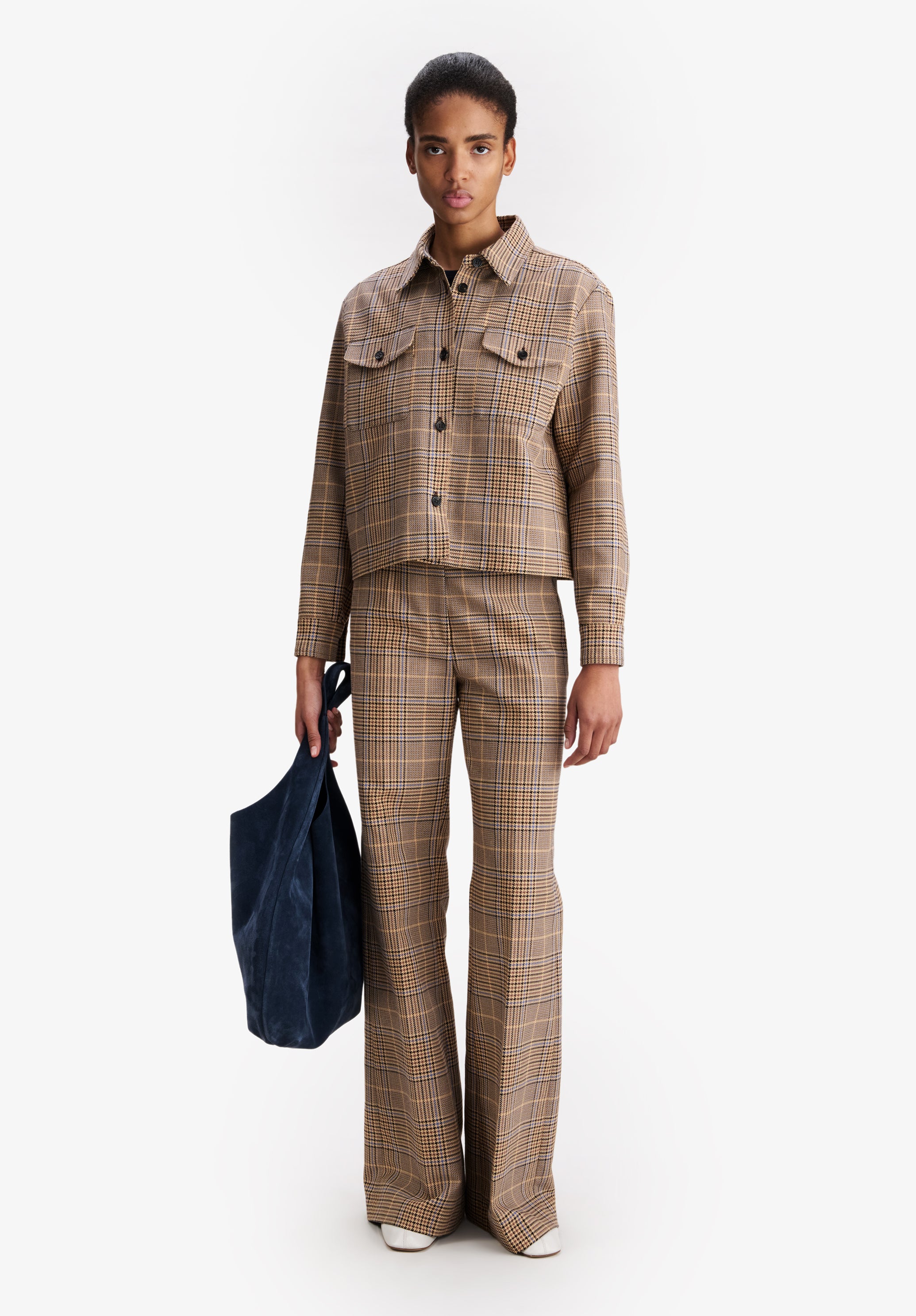 Brown check jacket - 1