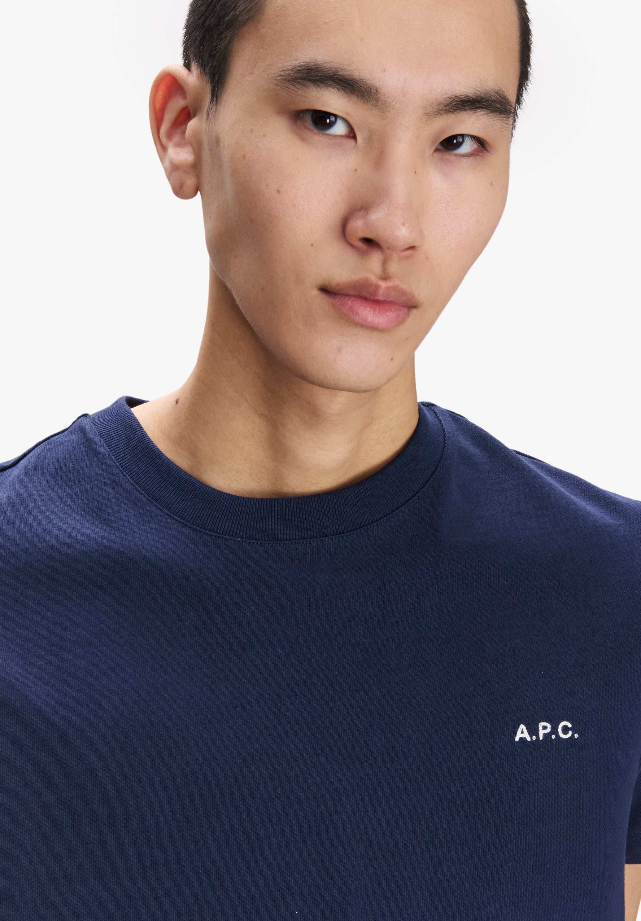 Blue t-shirt with small A.P.C. logo - 3