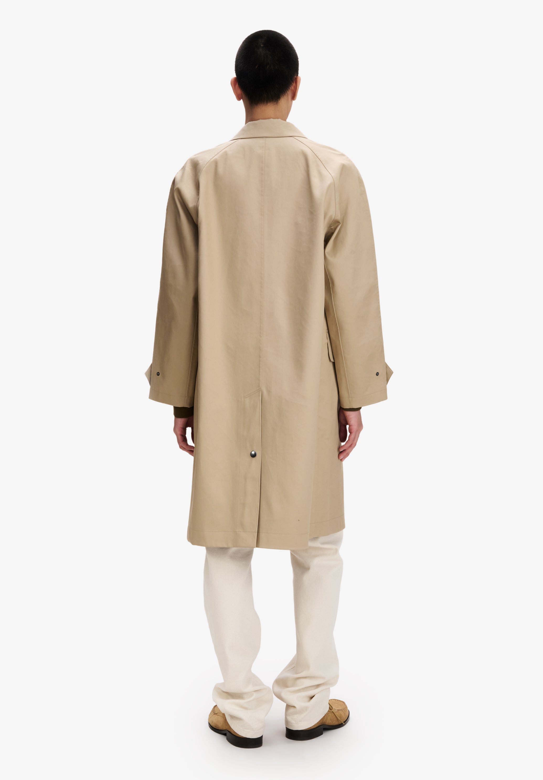 Beige water-repellent cotton mac - 2