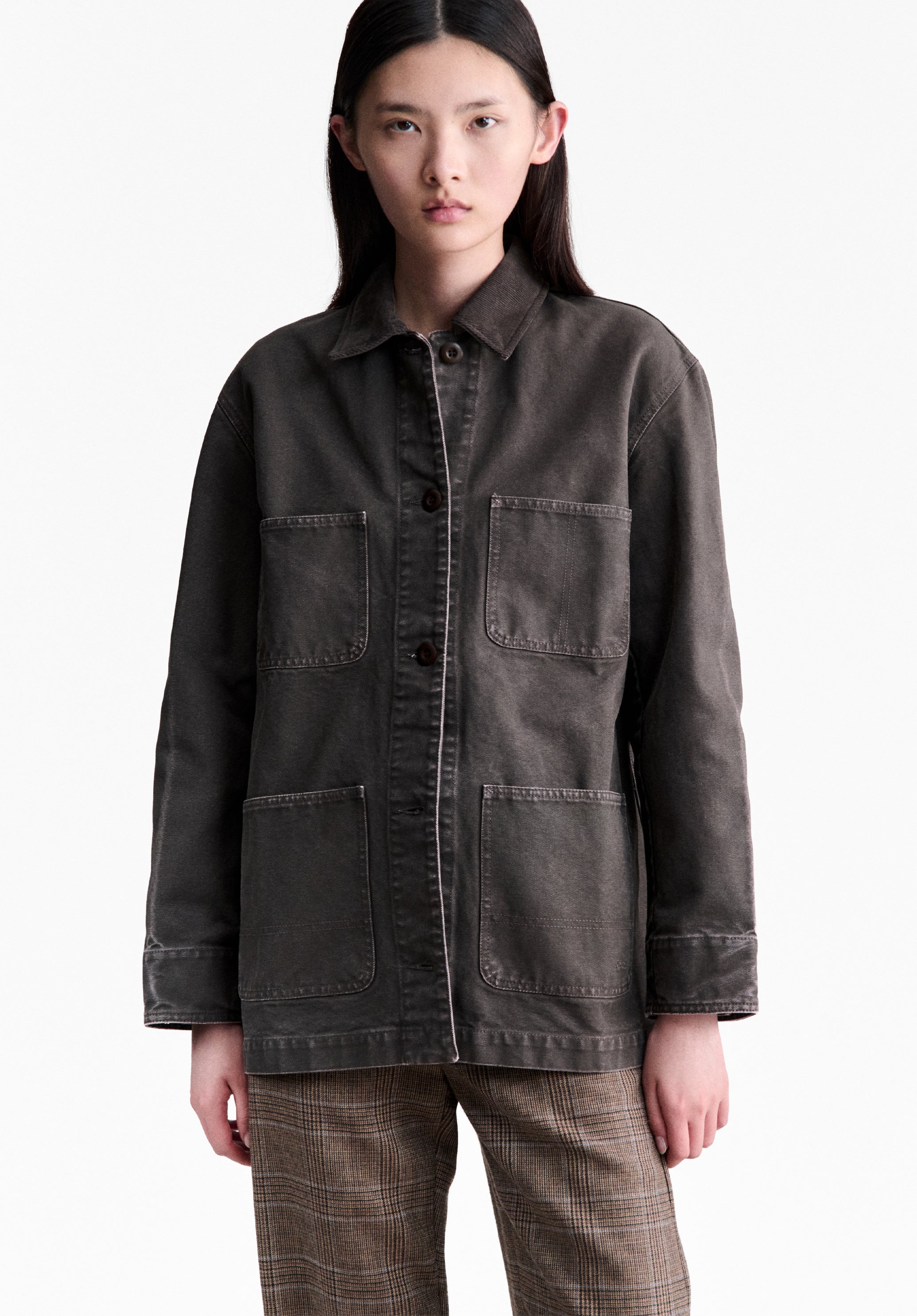 Veste workwear en toile marron