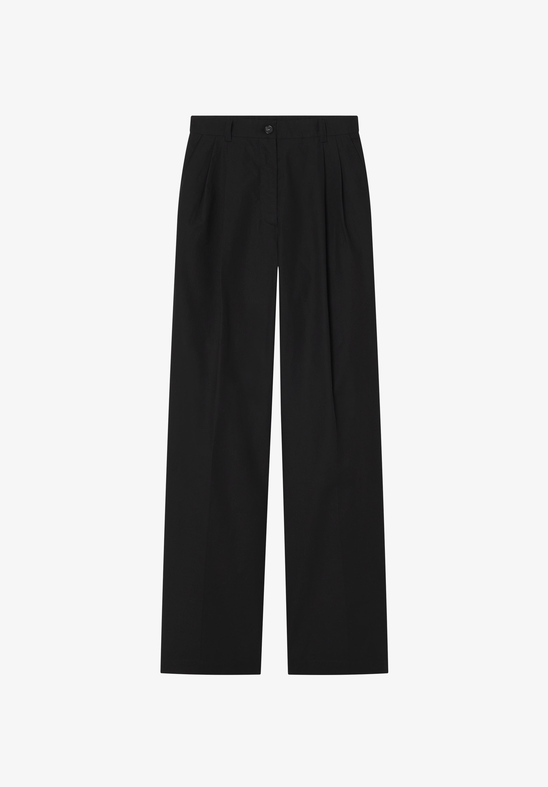 Loose black organic cotton trousers - 0