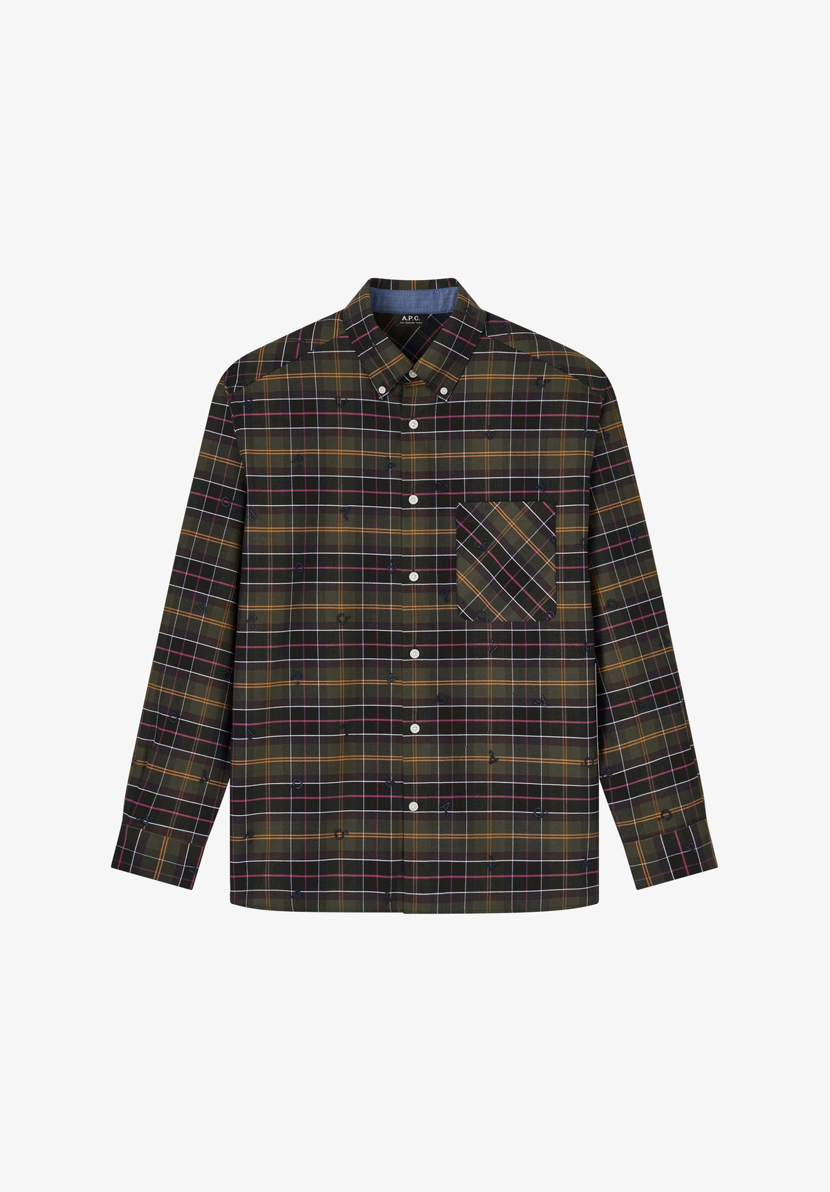 Monogram Tartan Shirt A.P.C X Barbour