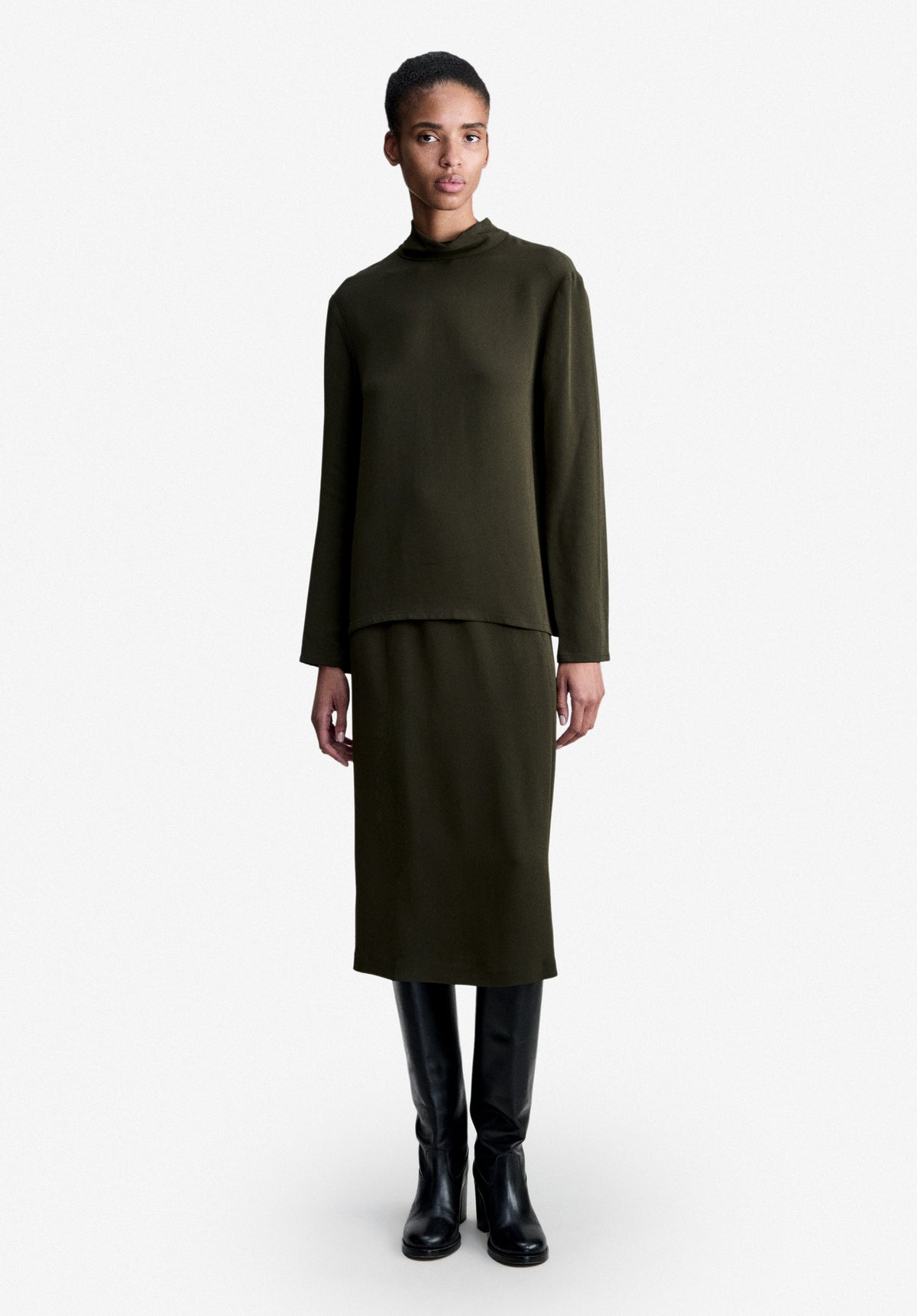 Jupe longue vert foncé