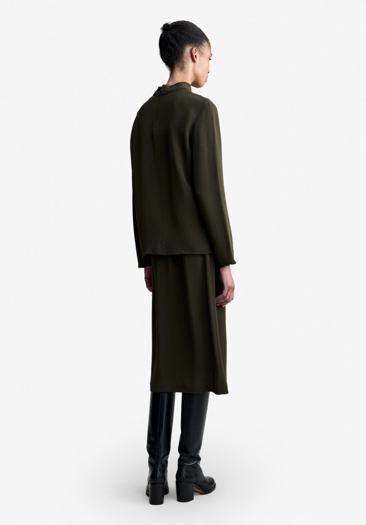 Jupe longue vert foncé