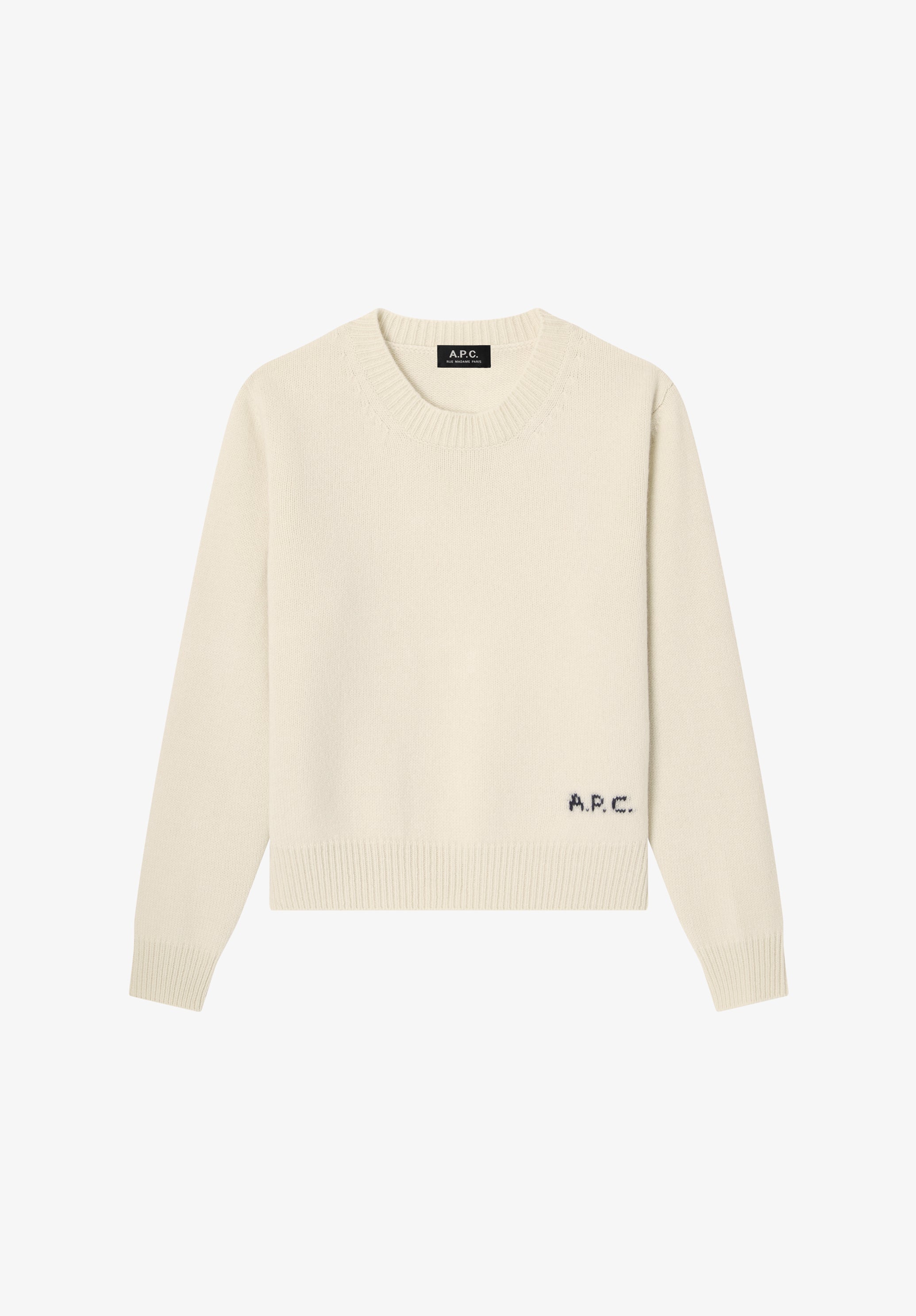 Ecru boxy wool sweater - 0