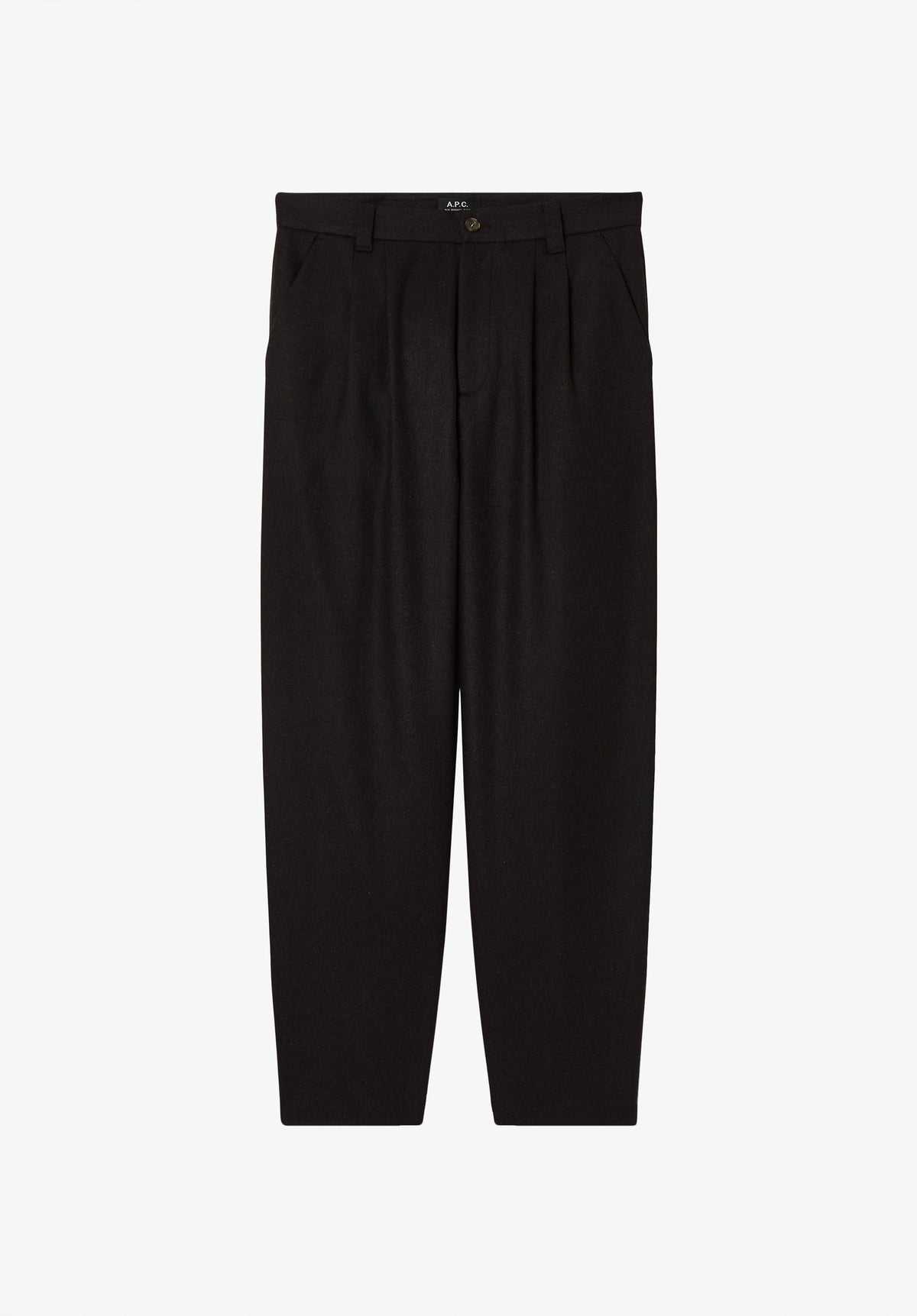Pantalon marron foncé ample à plis