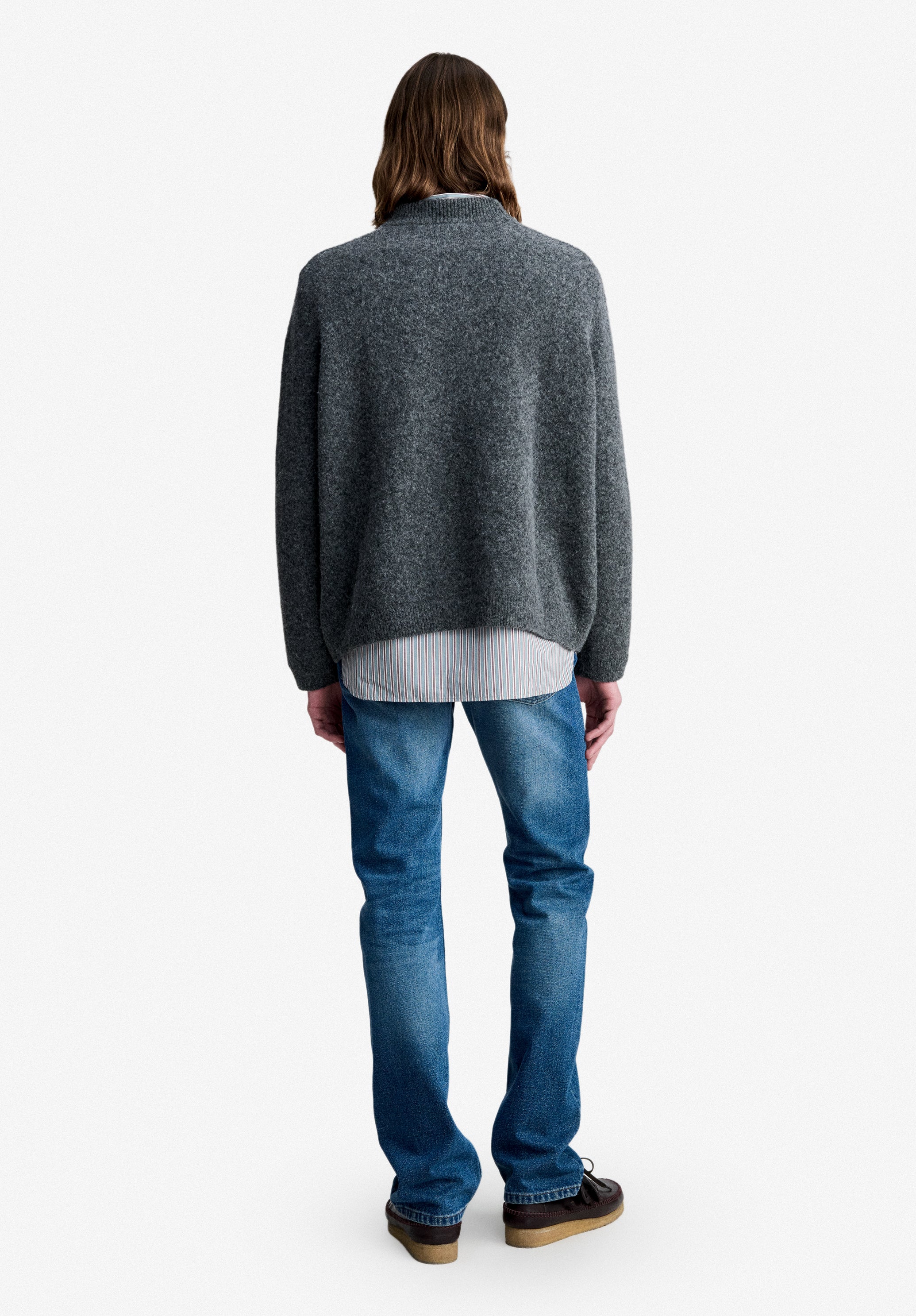 Loose-fit charcoal grey sweater - 2