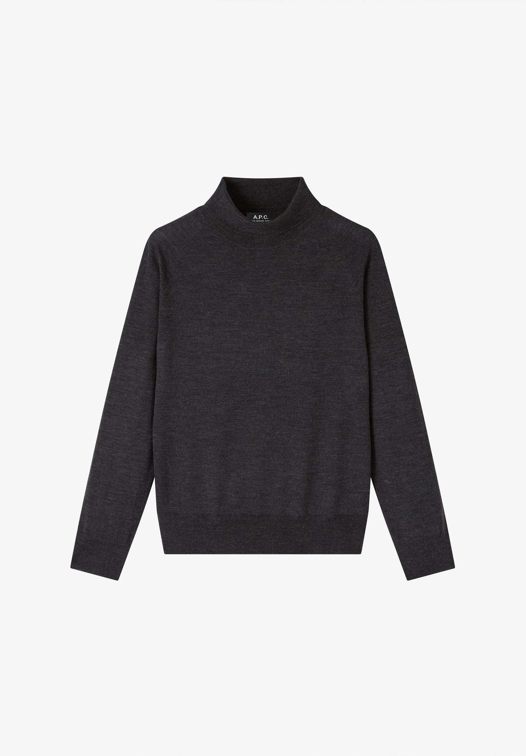 Charcoal grey wool turtleneck - 0