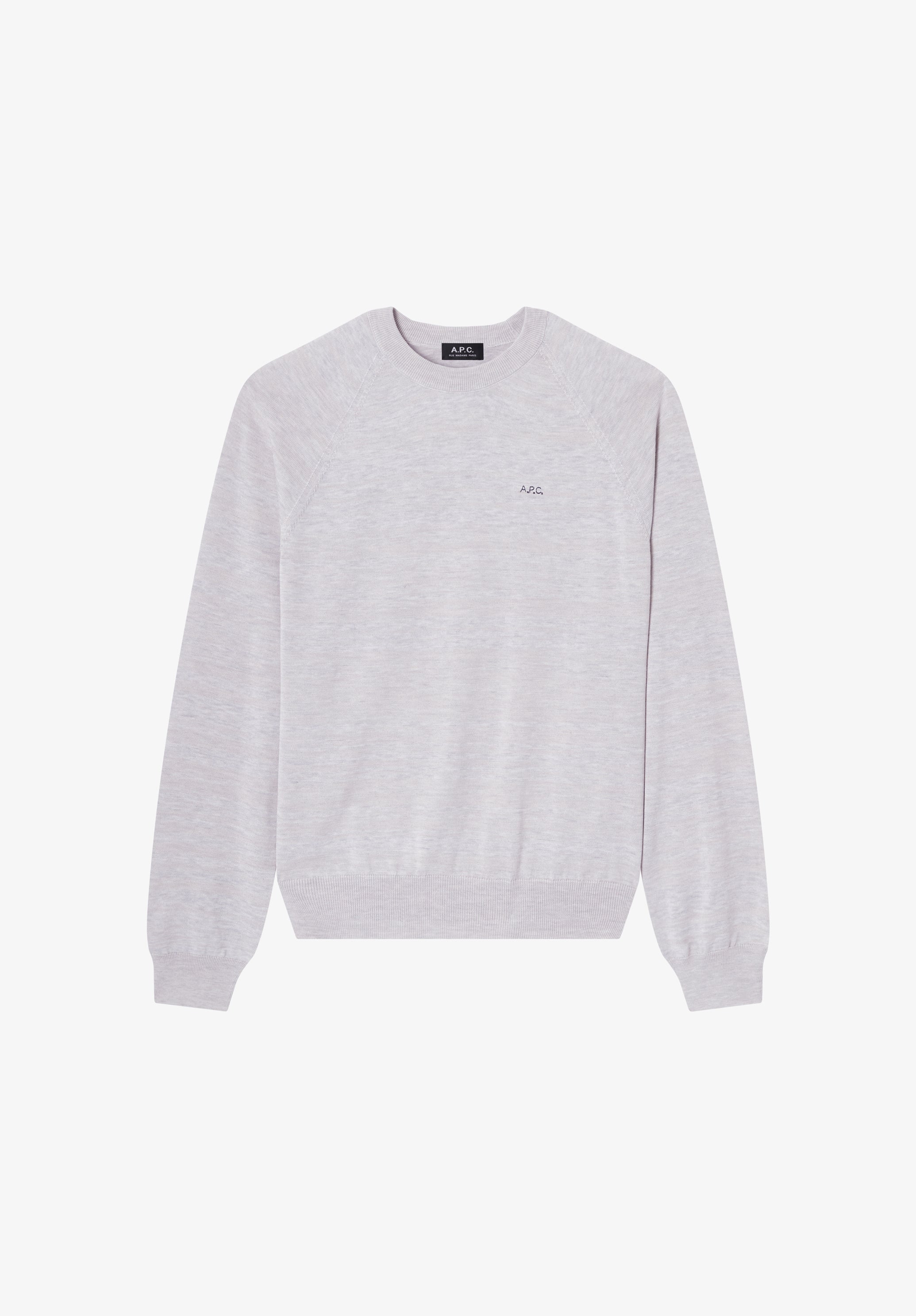 Heather grey raglan-sleeve sweater - 0