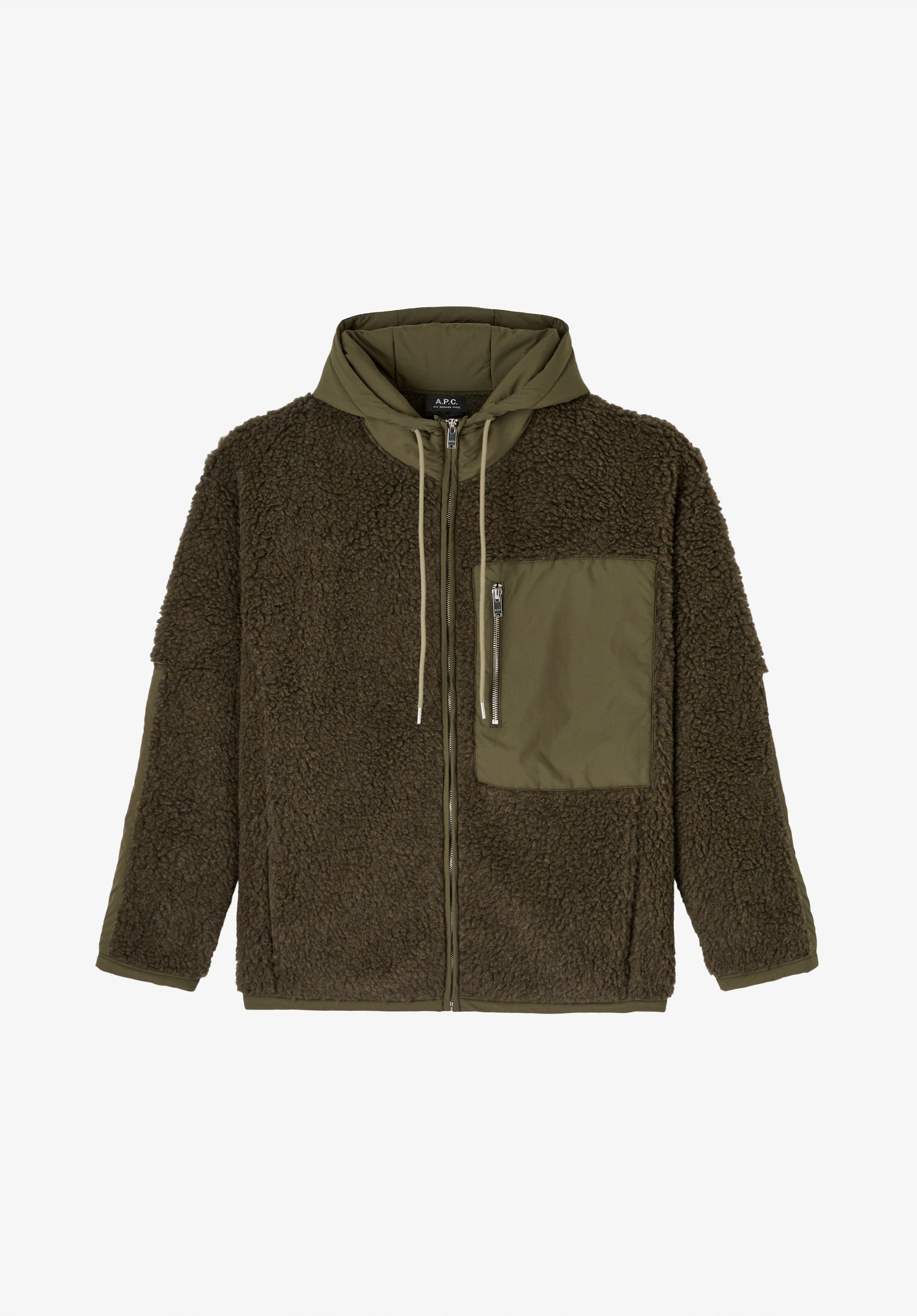 Khaki fleece hoodie - 0