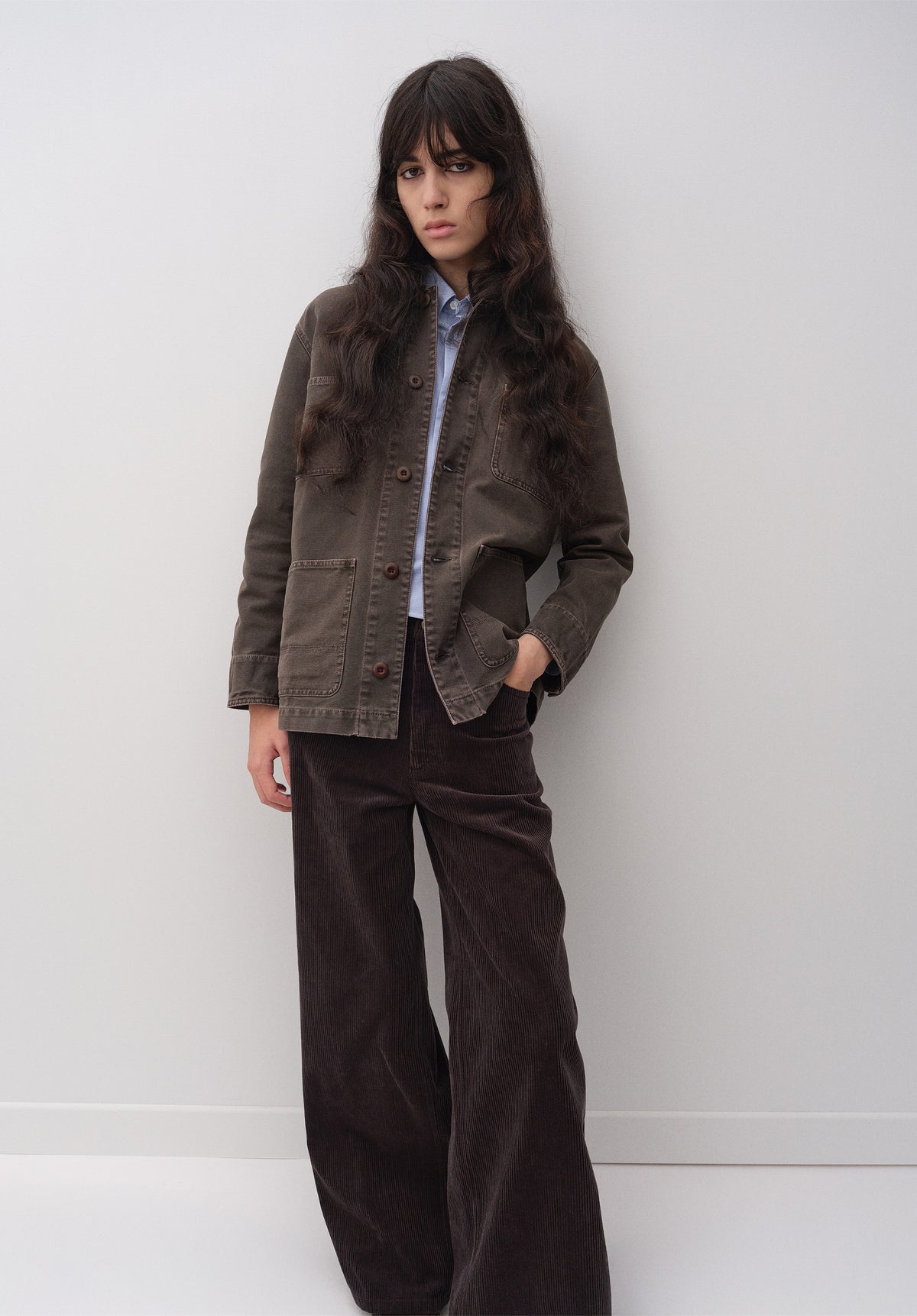Veste workwear en toile marron