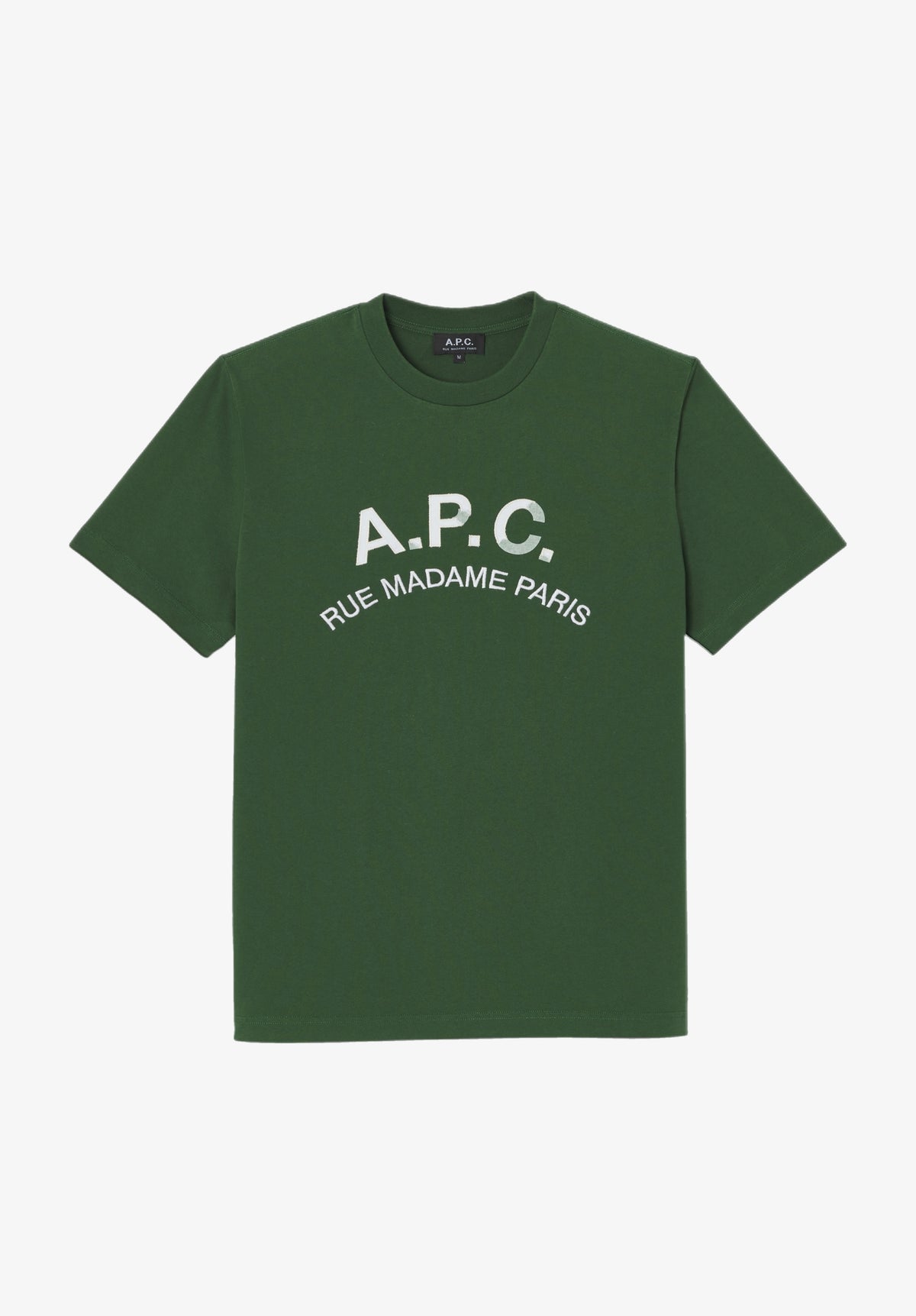T-shirt vert foncé à logo A.P.C. effet vintage