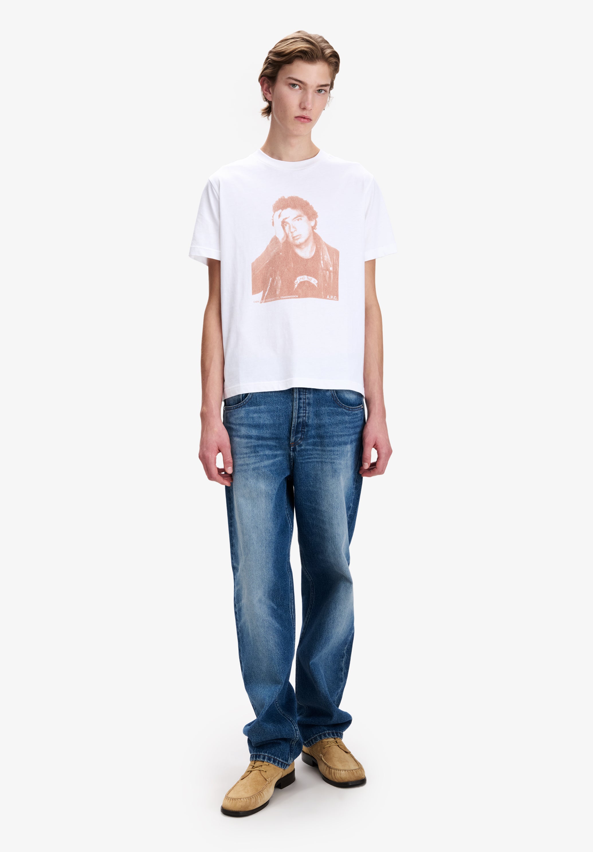 T-shirt printed with a photo of Jean Touitou - 1