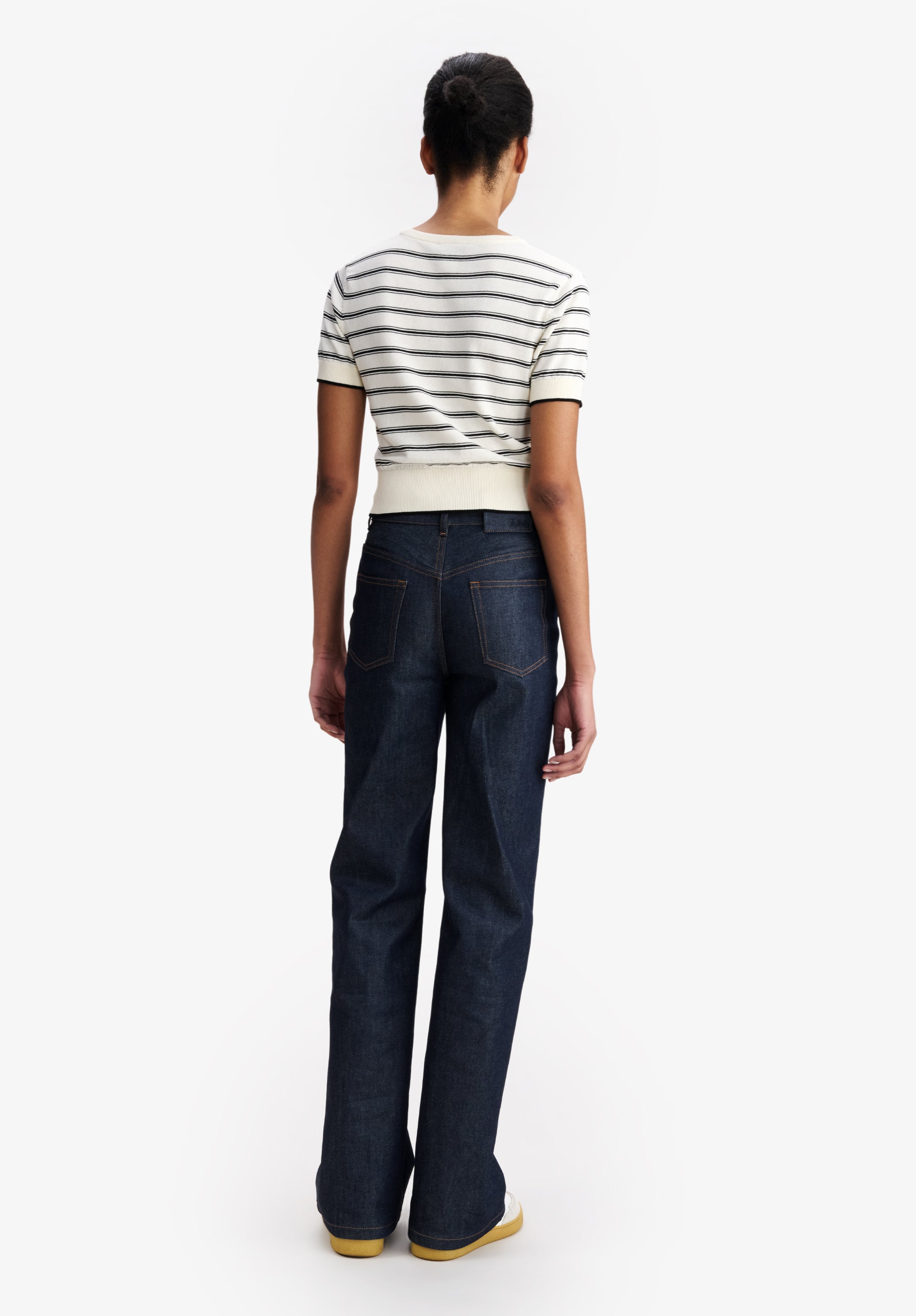 Striped short-sleeve top - 2