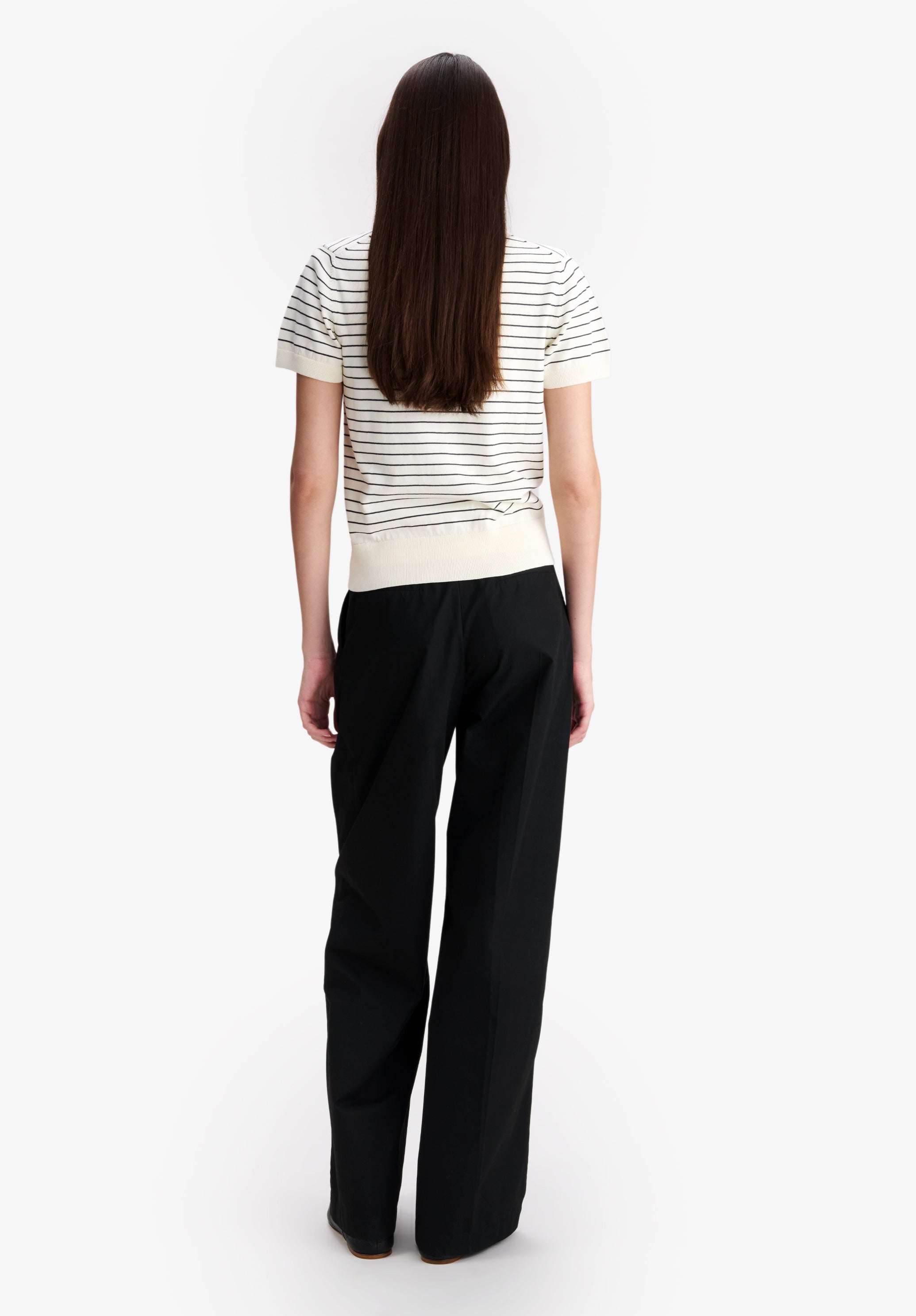 Fitted striped ecru polo - 2