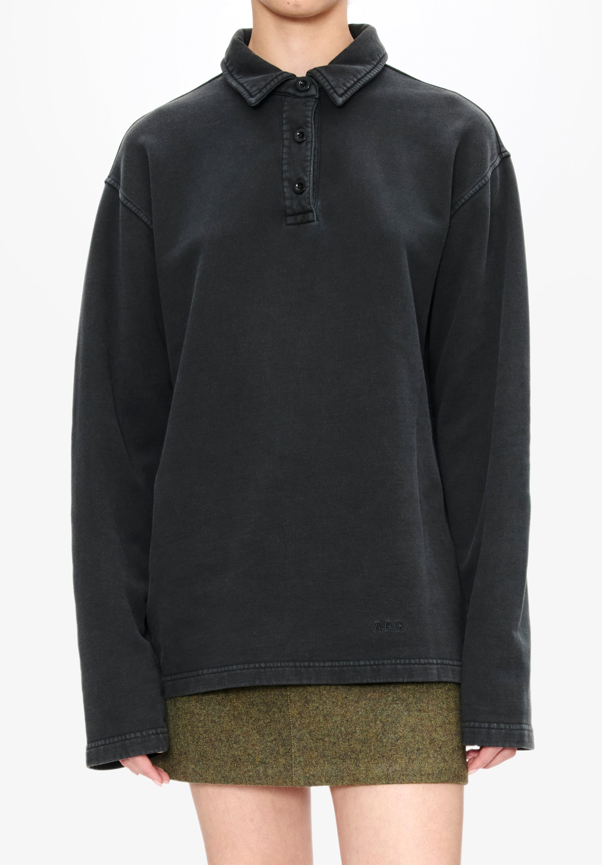 Long-sleeve unisex polo shirt - 7