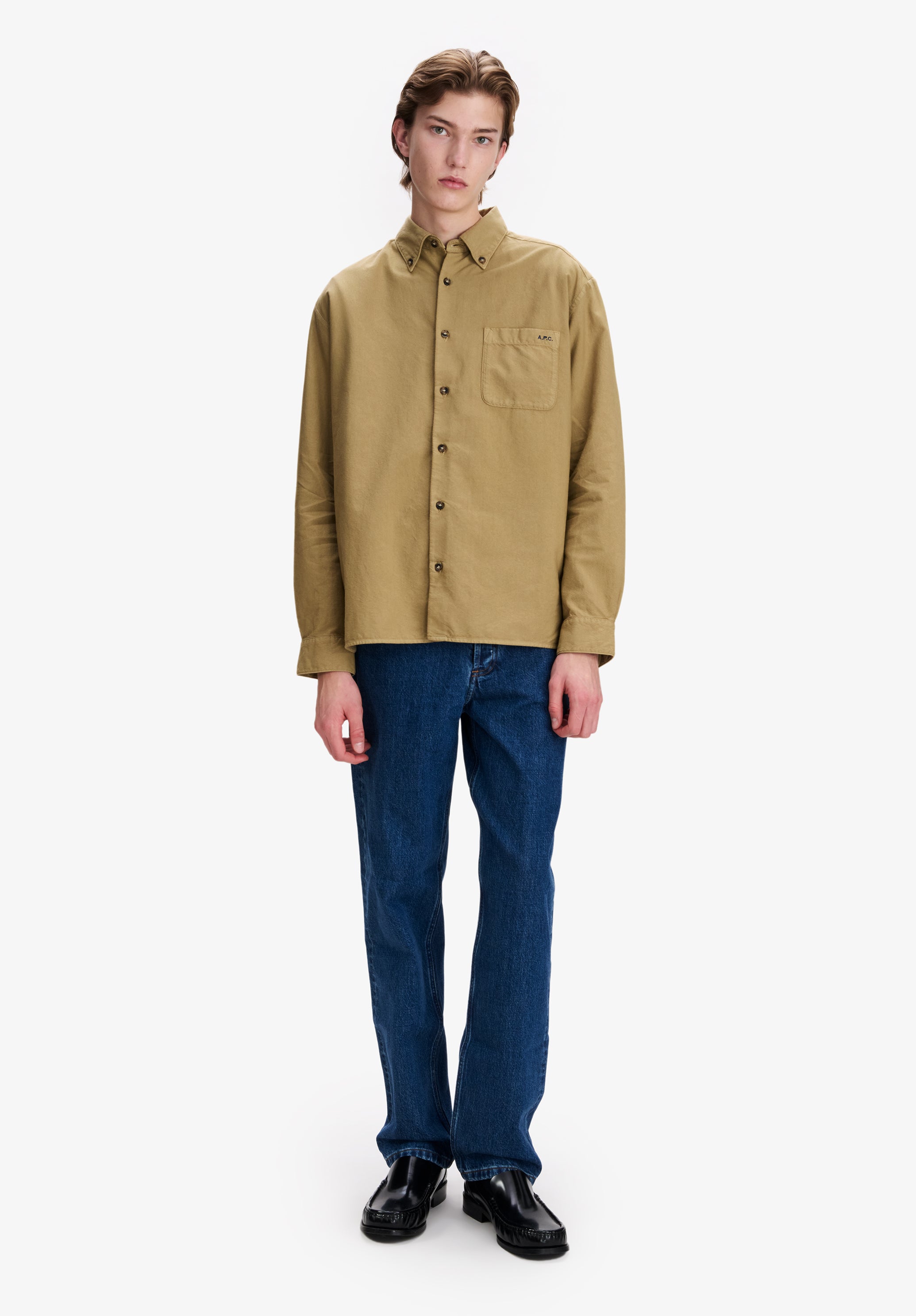 Khaki oxford shirt - 3