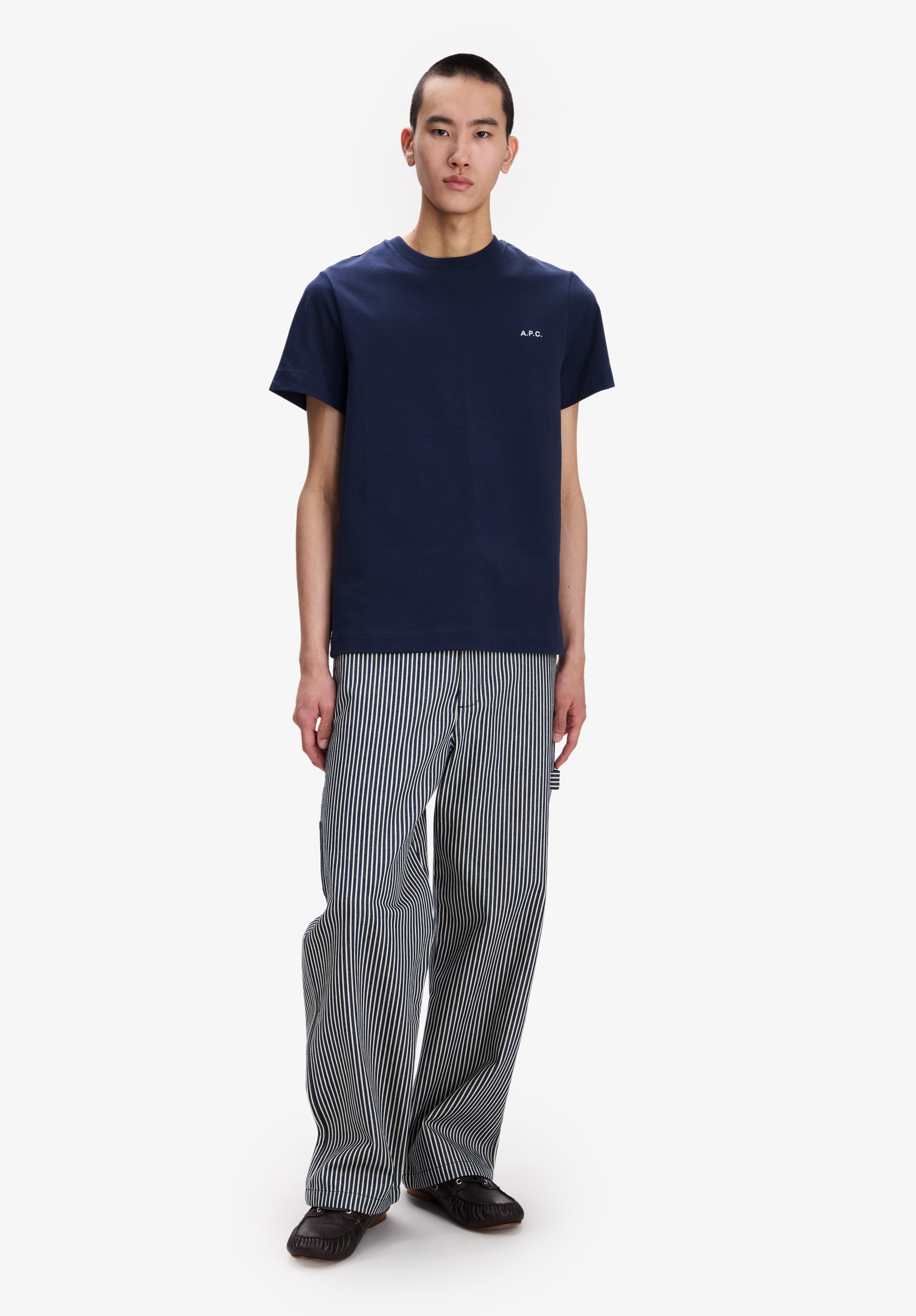 Blue t-shirt with small A.P.C. logo - 1