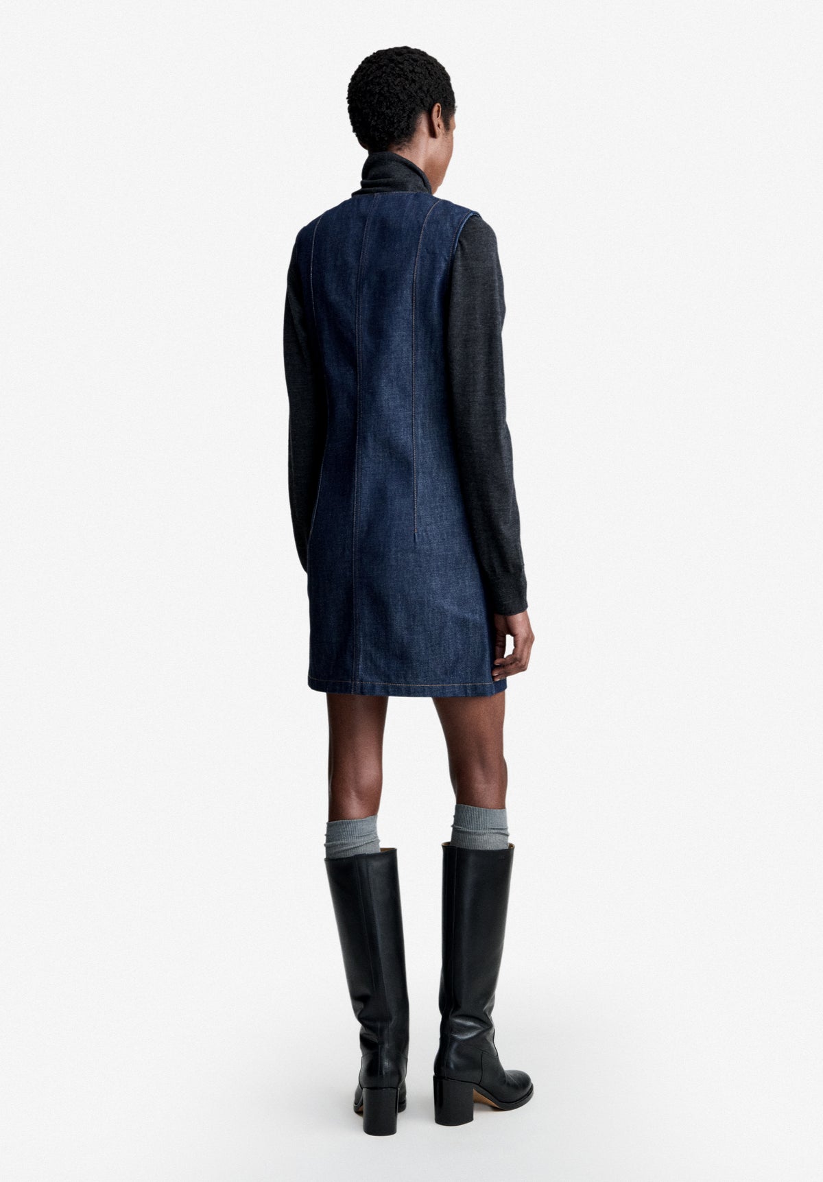 Dress in raw Japanese denim - 2