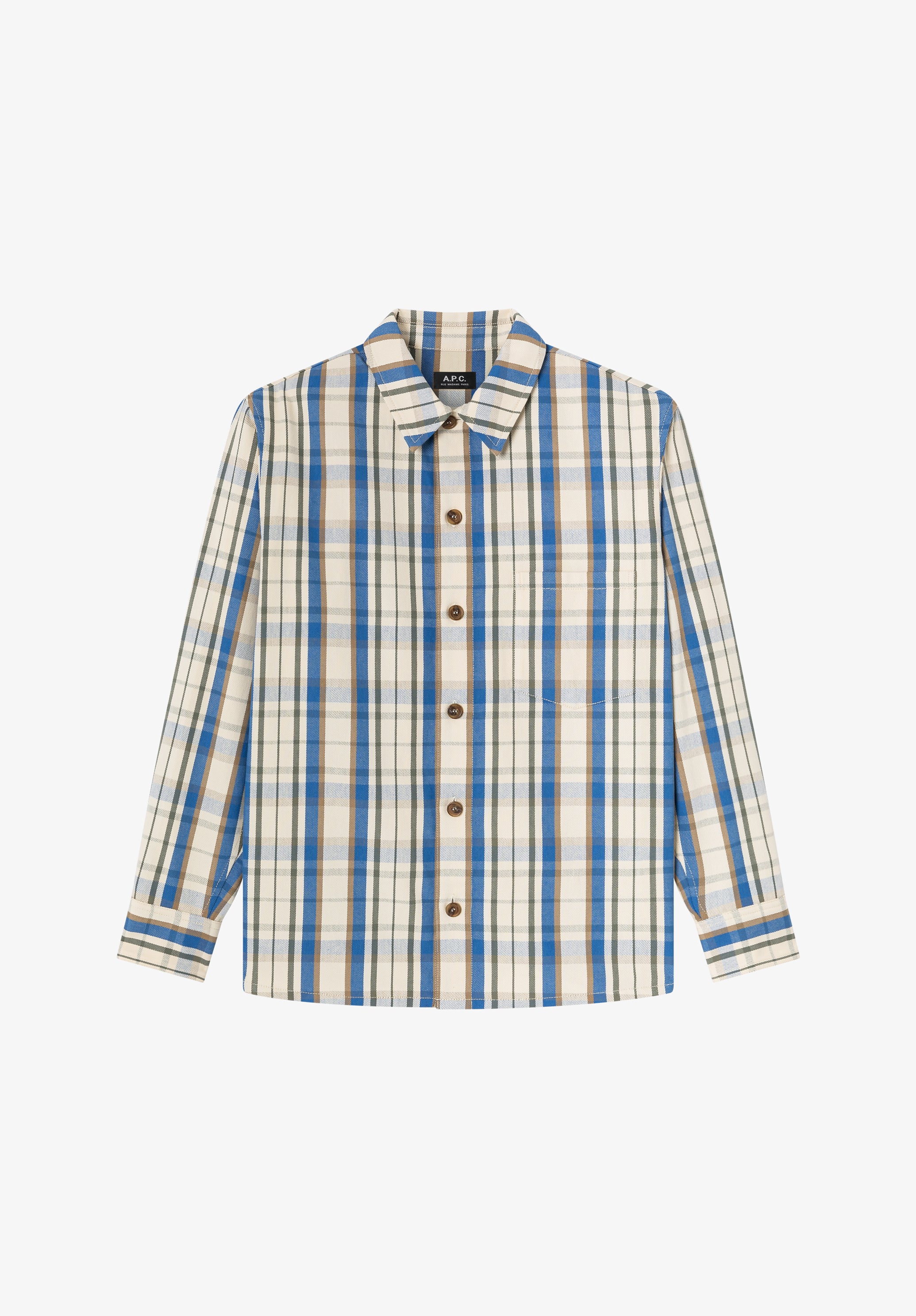 White check overshirt - 0