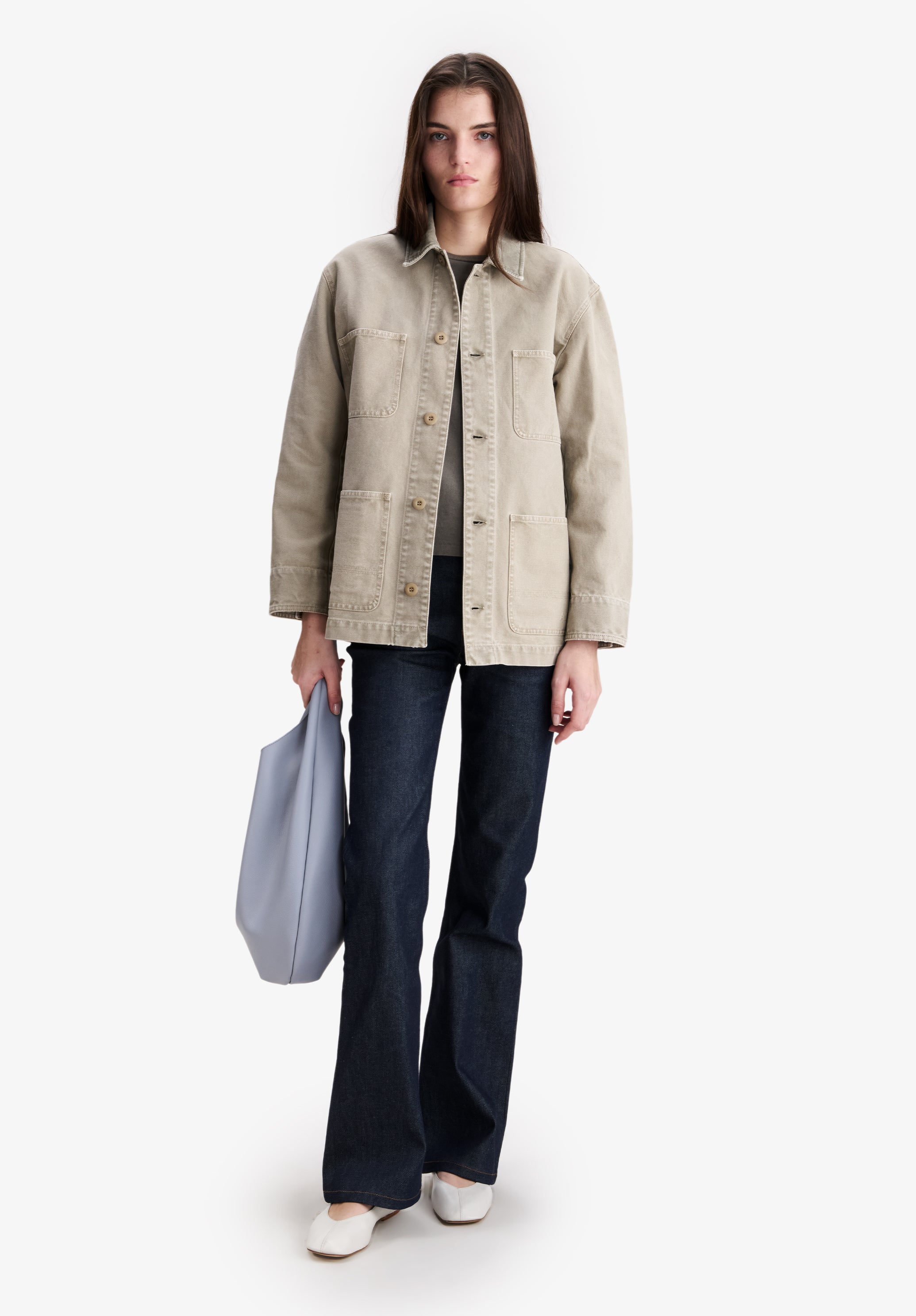 Veste workwear en toile grise
