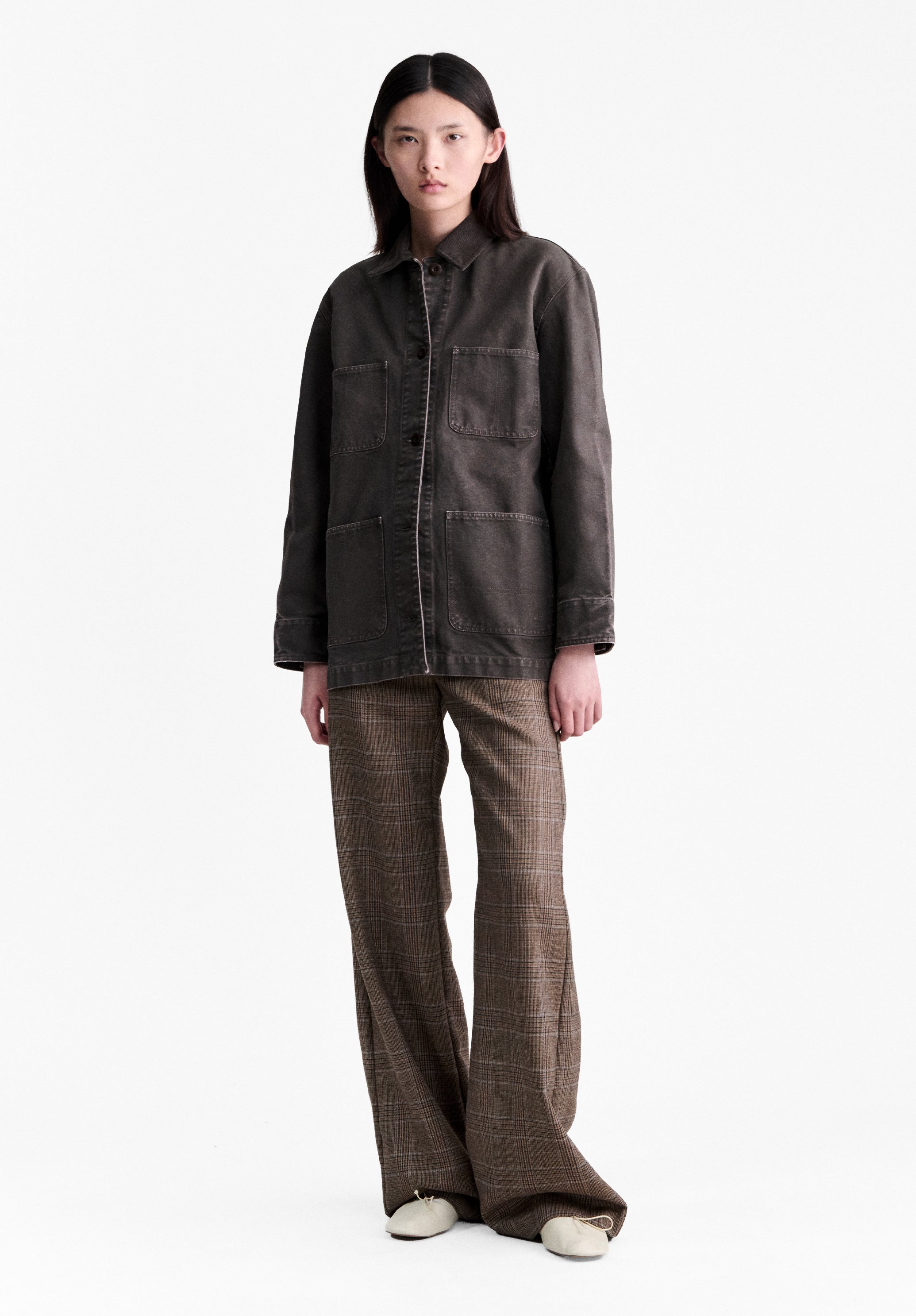 Veste workwear en toile marron