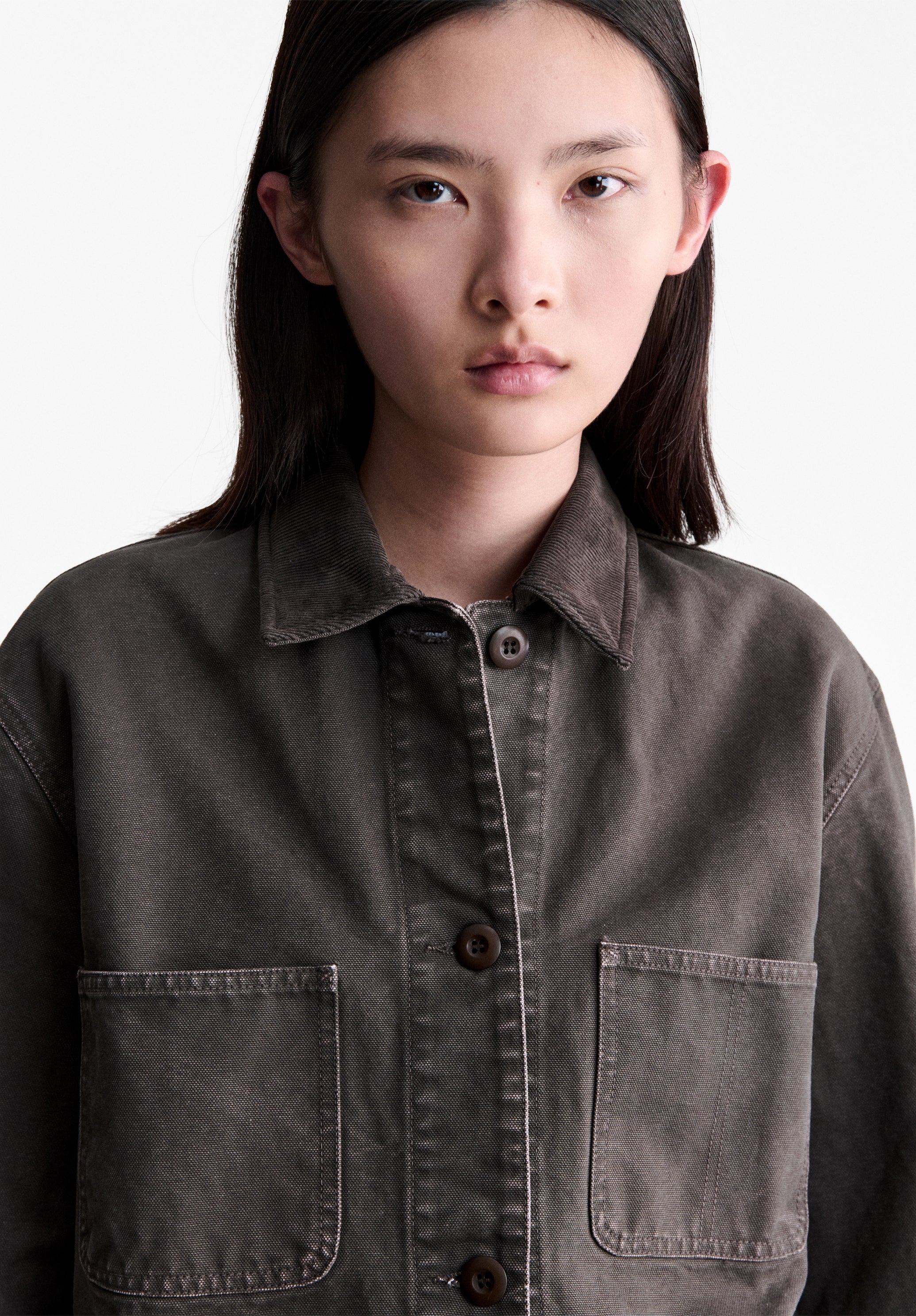 Veste workwear en toile marron