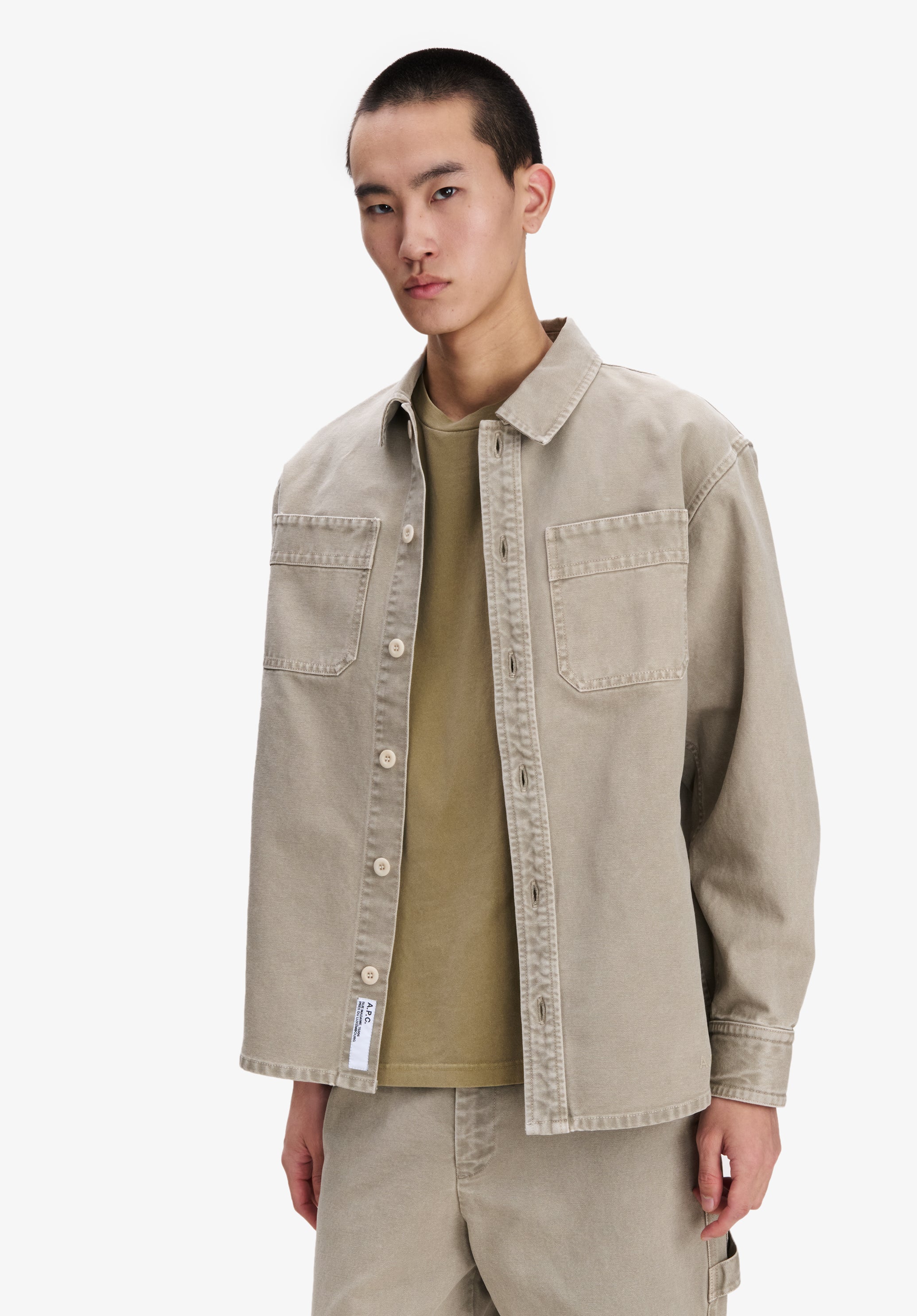 Grey workwear overshirt - 3
