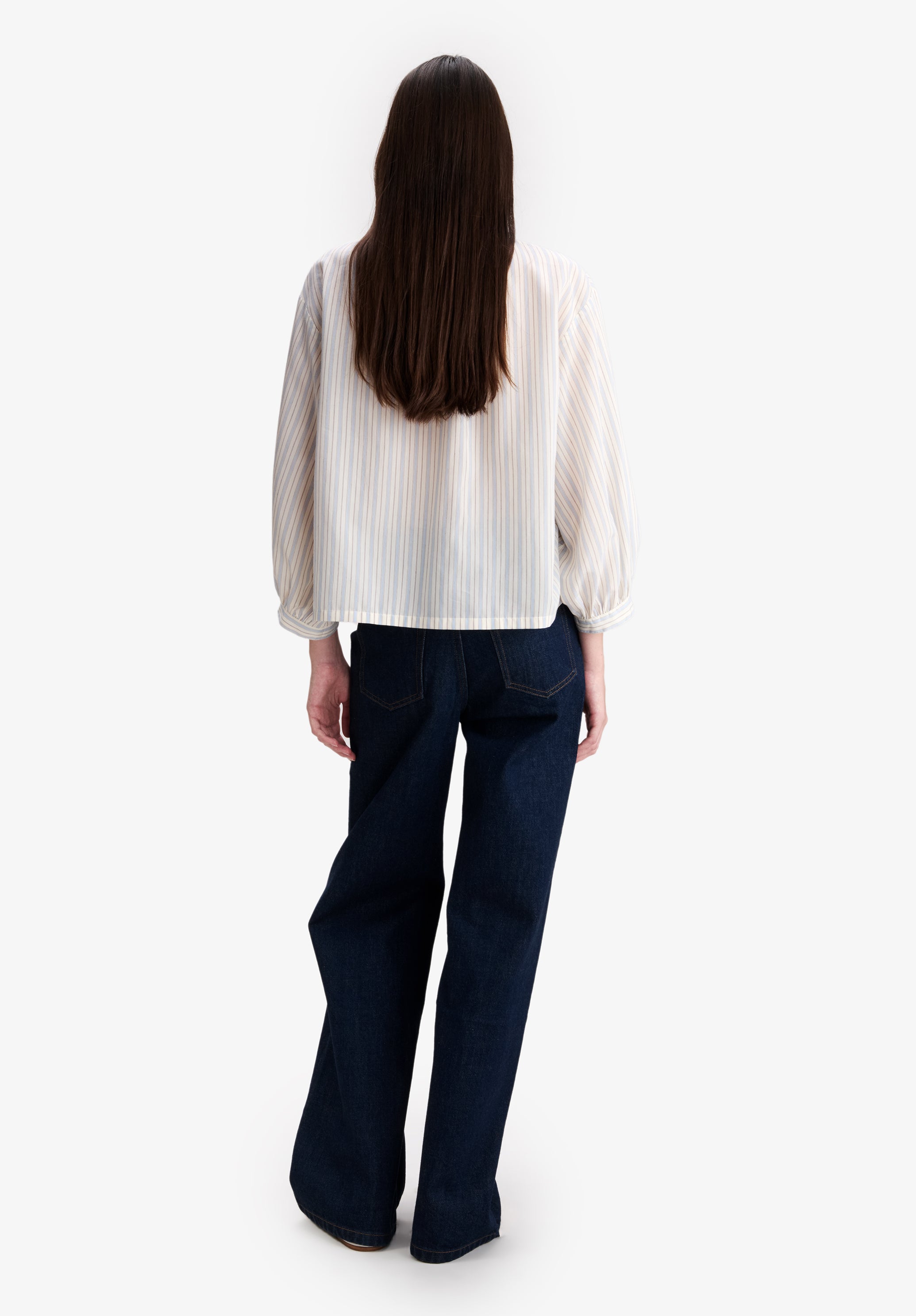 Ecru stand up collar blouse - 2