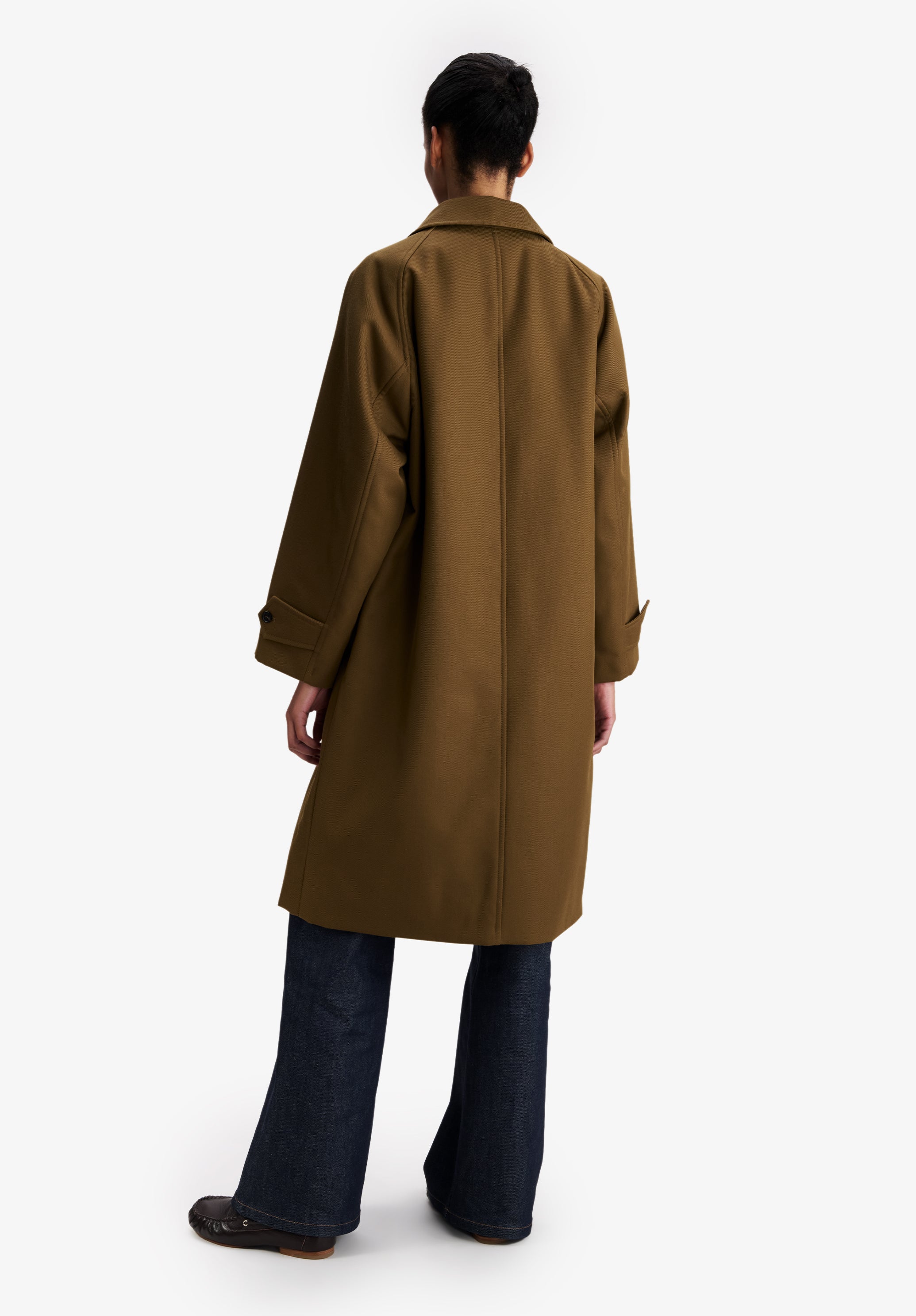 Khaki water-repellent wool mac - 2