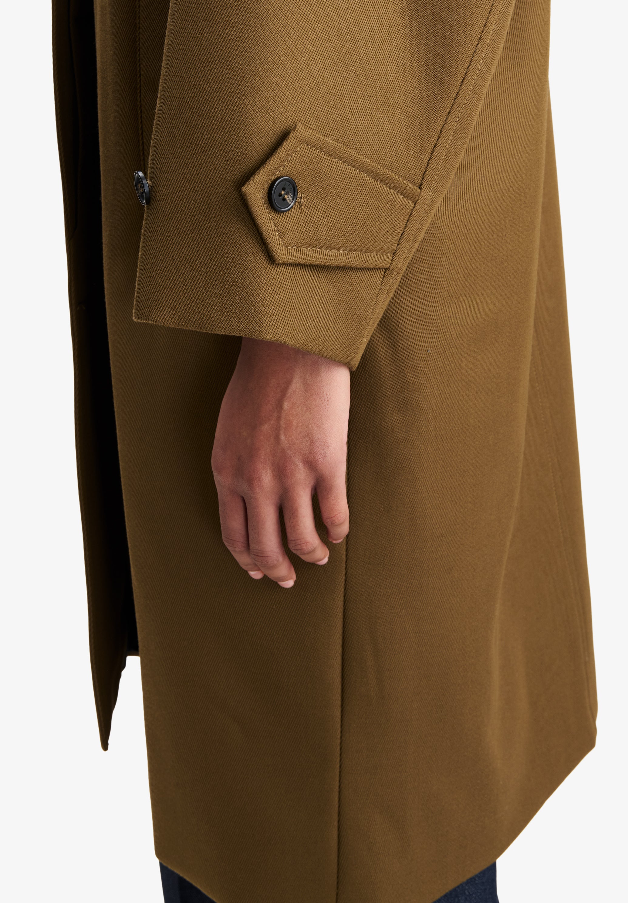 Khaki water-repellent wool mac - 3