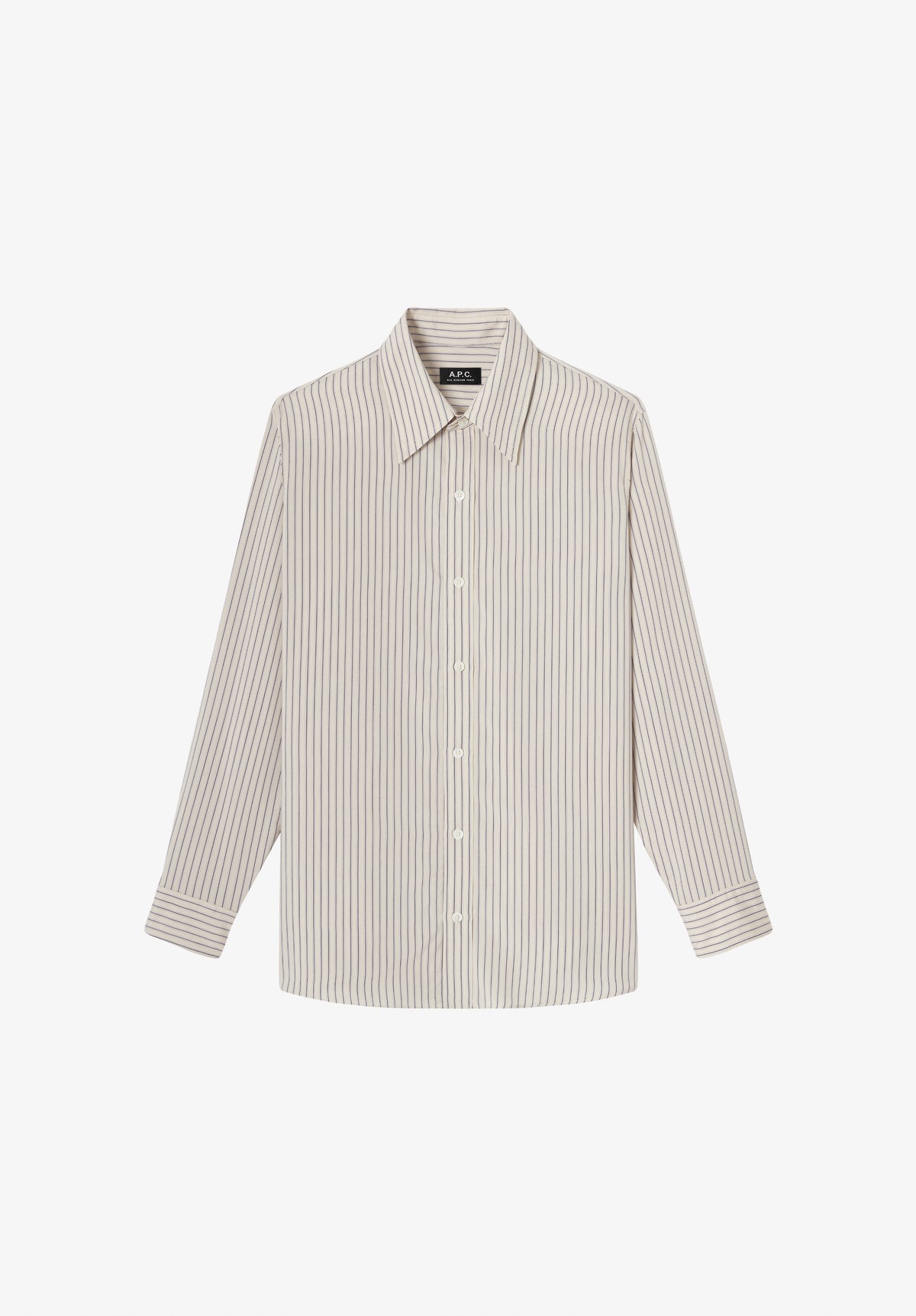 Chemise fluide écrue à rayures