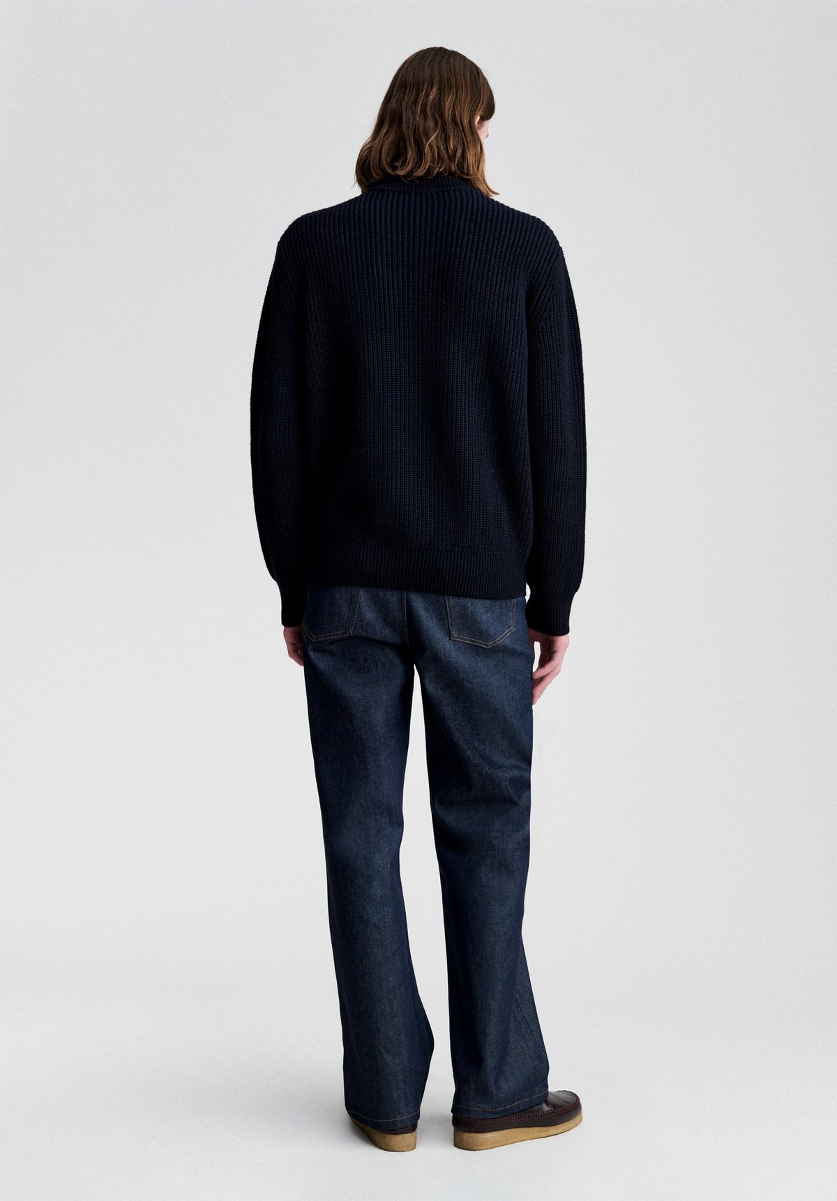 Pull camionneur bleu marine
