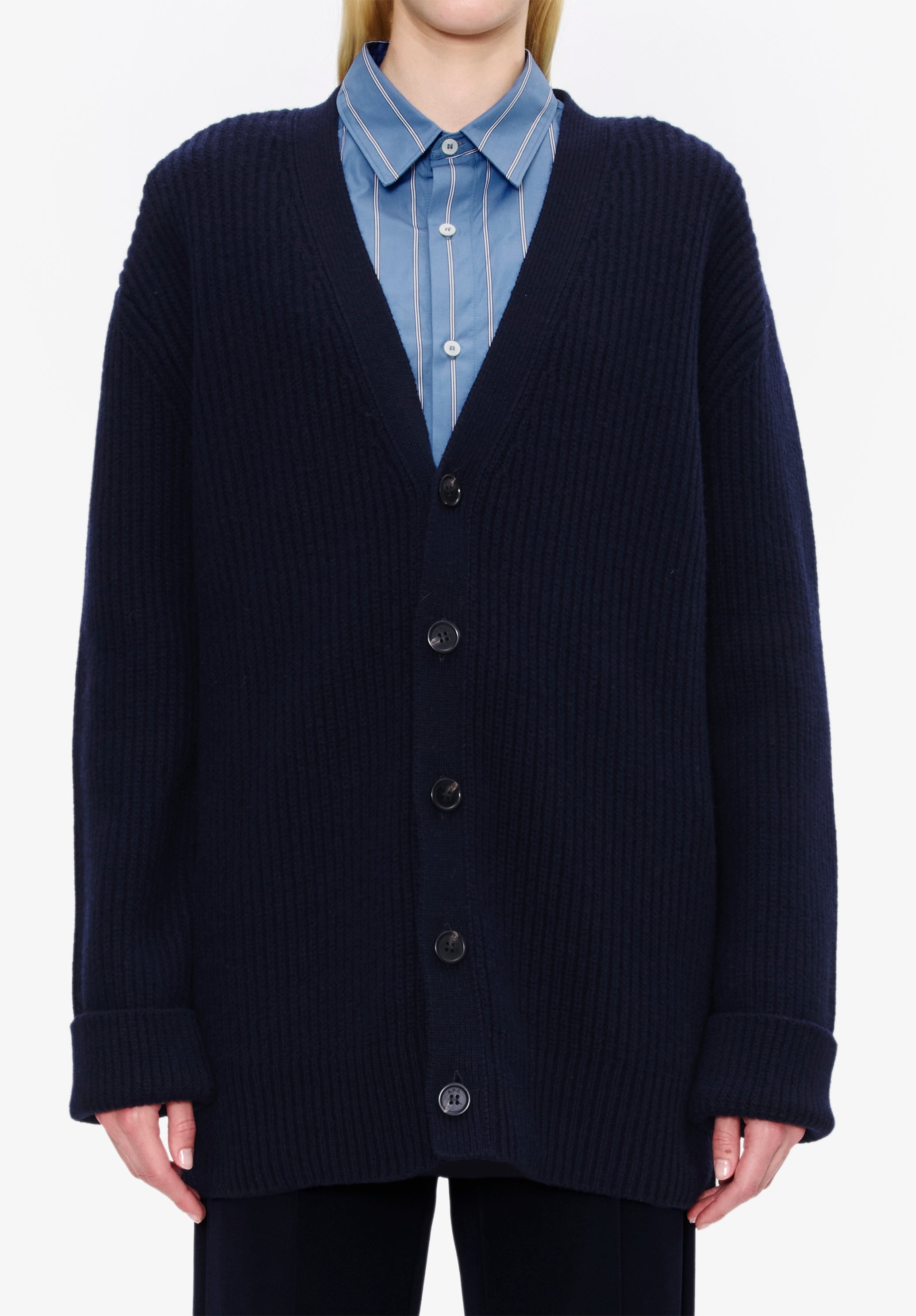 Wool-cashmere unisex cardigan - 7