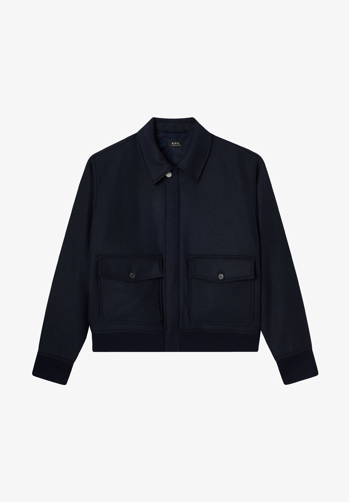 Blouson bleu marine en laine