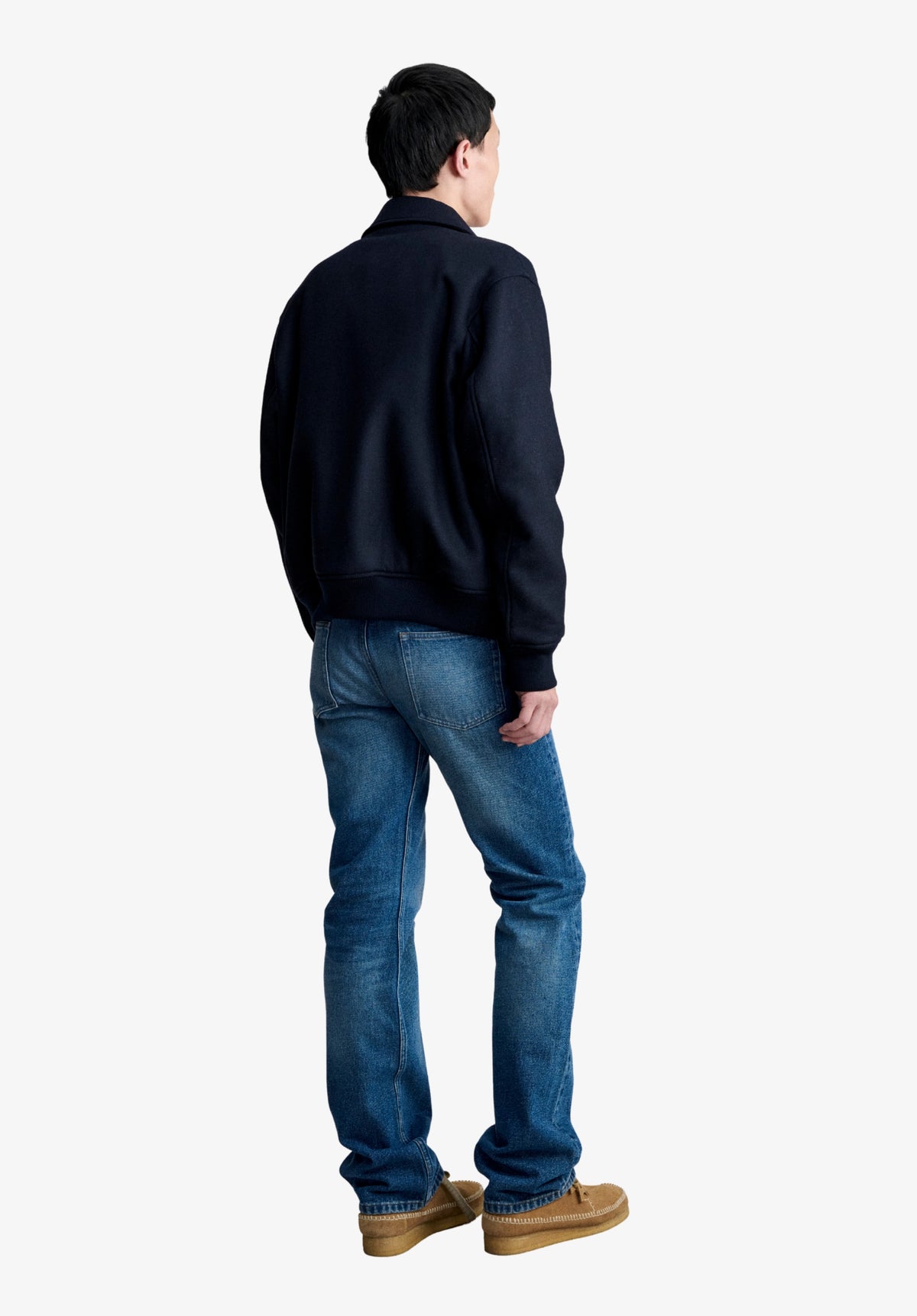 Blouson bleu marine en laine