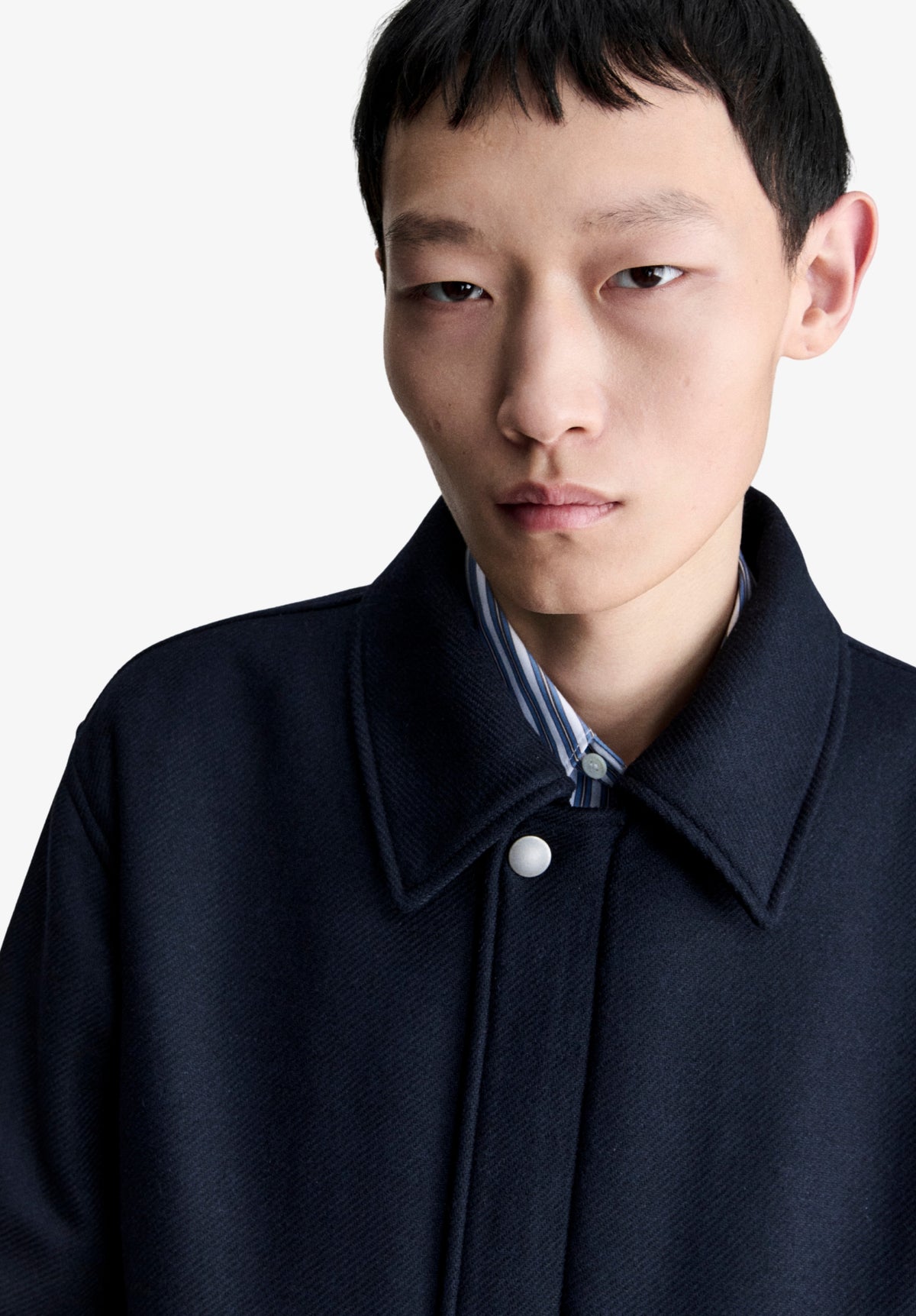 Blouson bleu marine en laine