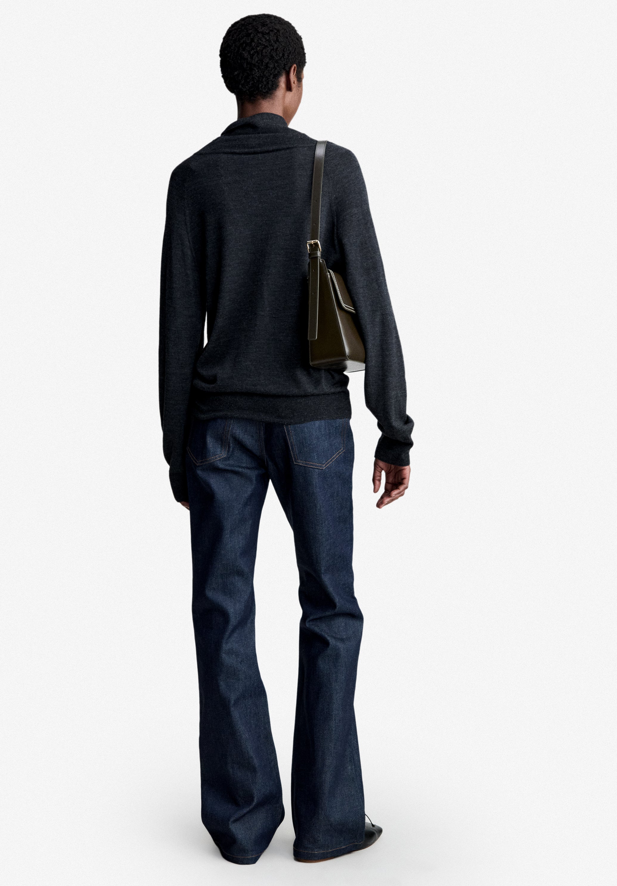 Charcoal grey wool turtleneck - 2