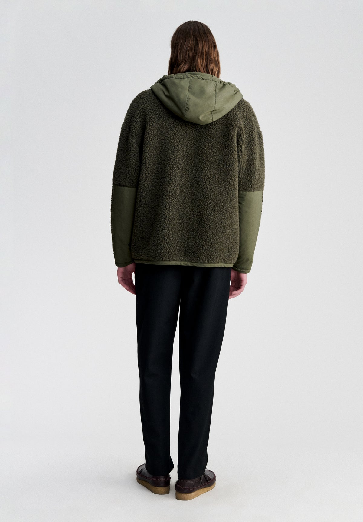 Khaki fleece hoodie