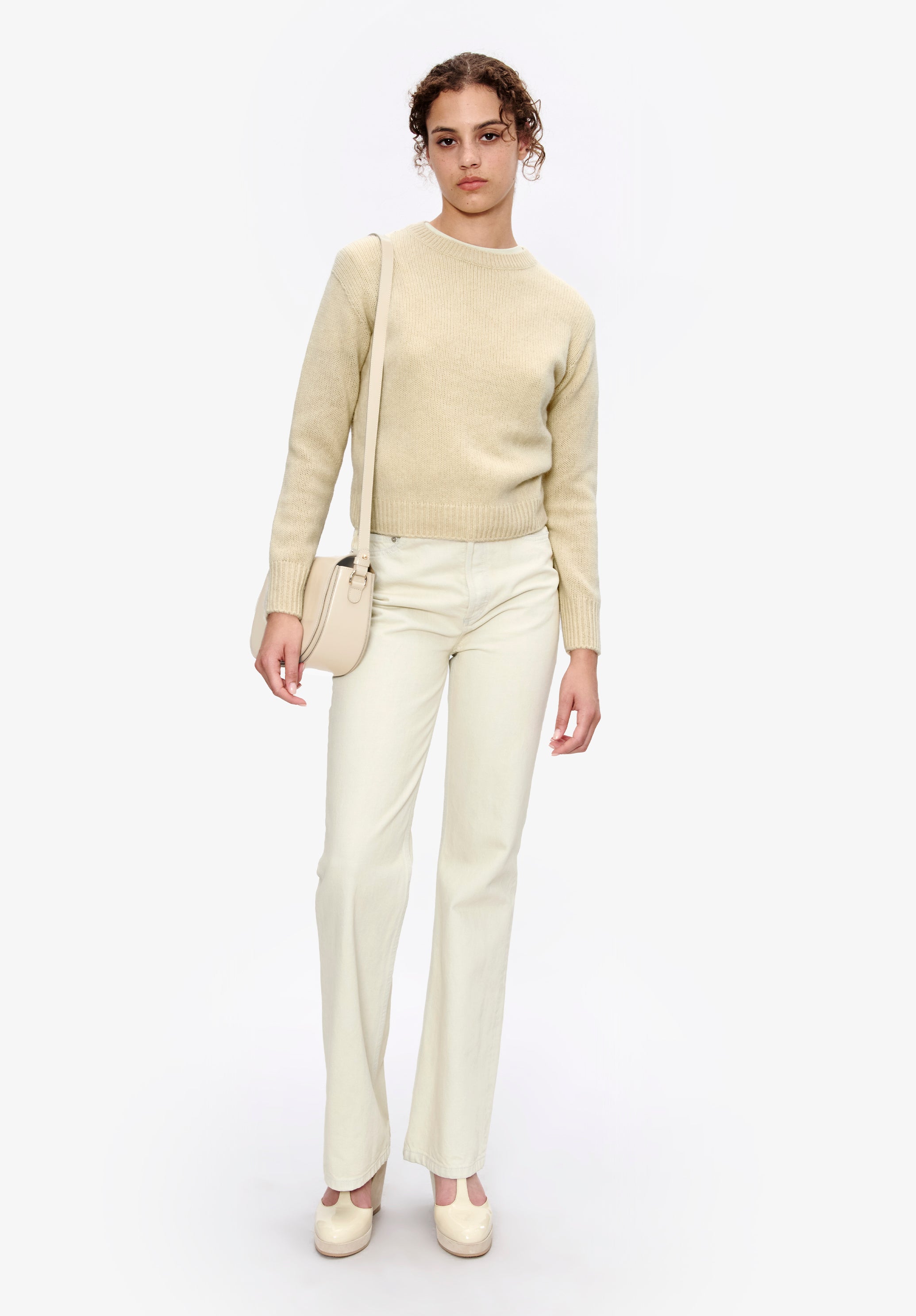 Short crew neck jumper - 1