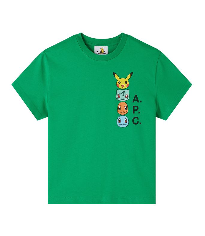 t-shirt pokémon the portrait f vert