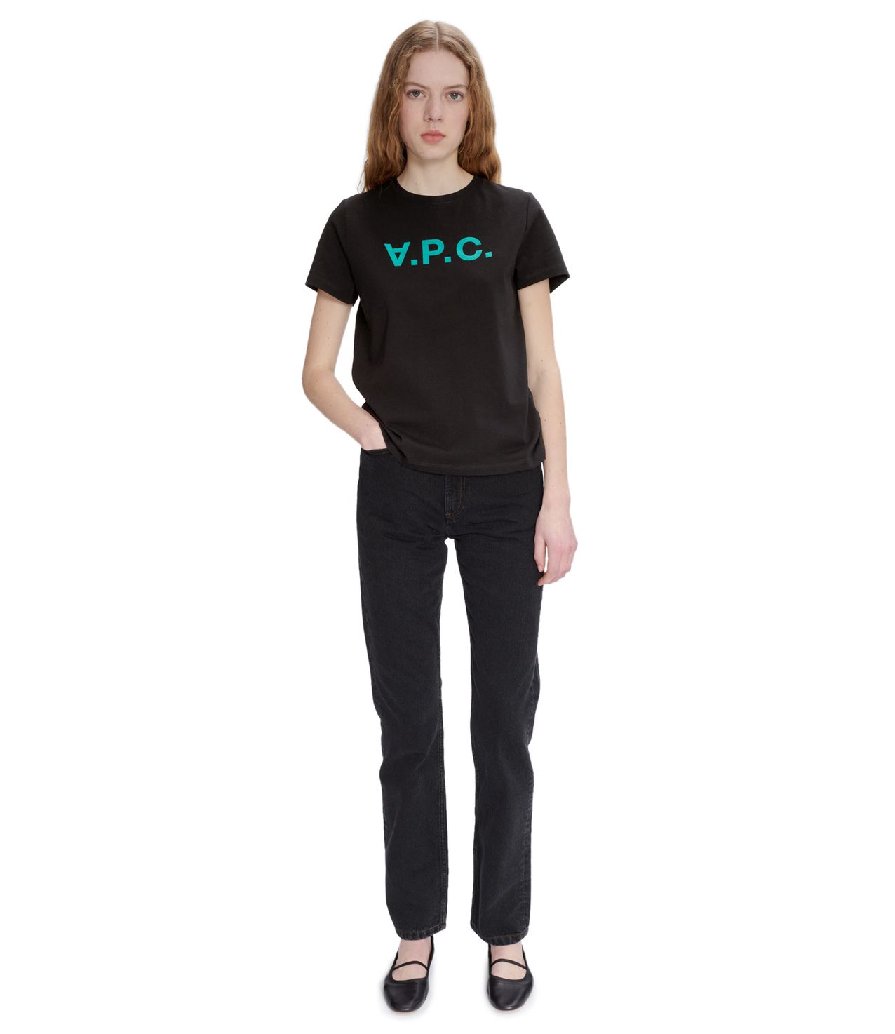T-shirt VPC Color F NOIR/VERT APC